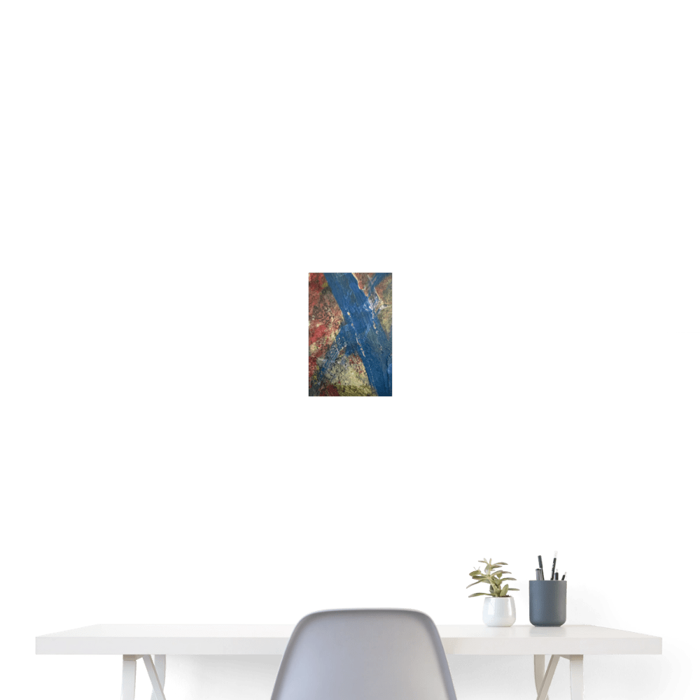 Blue Streak Poster 8x12 - white