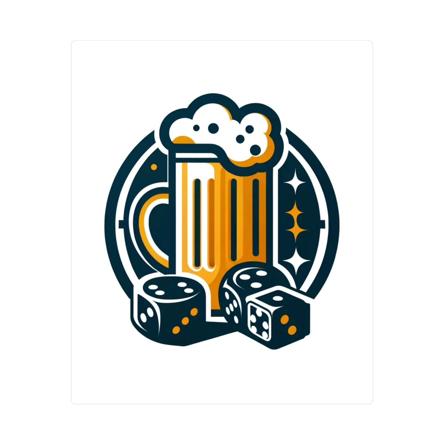 Game Night Beer-Themed Kiss-Cut Vinyl Decals, Perfect for Home Bar Decor, Party Favors, Gamer Gifts, Stickers for Beer Lovers, Fun Barware