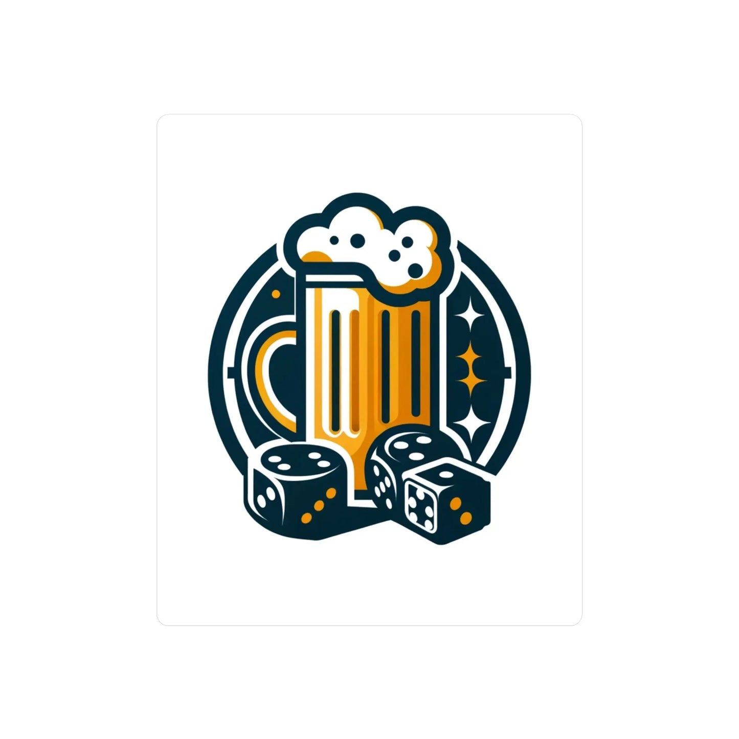 Game Night Beer-Themed Kiss-Cut Vinyl Decals, Perfect for Home Bar Decor, Party Favors, Gamer Gifts, Stickers for Beer Lovers, Fun Barware