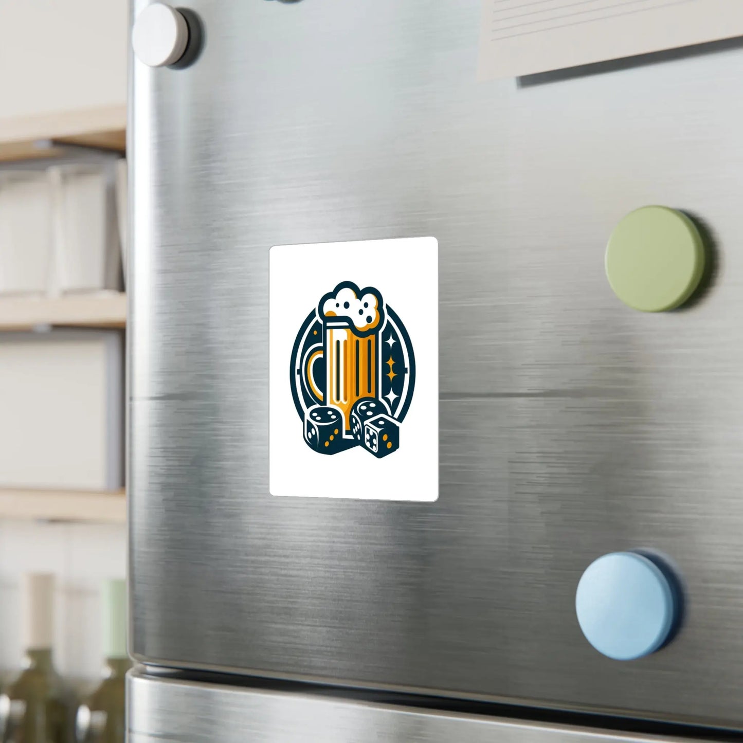 Game Night Beer-Themed Kiss-Cut Vinyl Decals, Perfect for Home Bar Decor, Party Favors, Gamer Gifts, Stickers for Beer Lovers, Fun Barware
