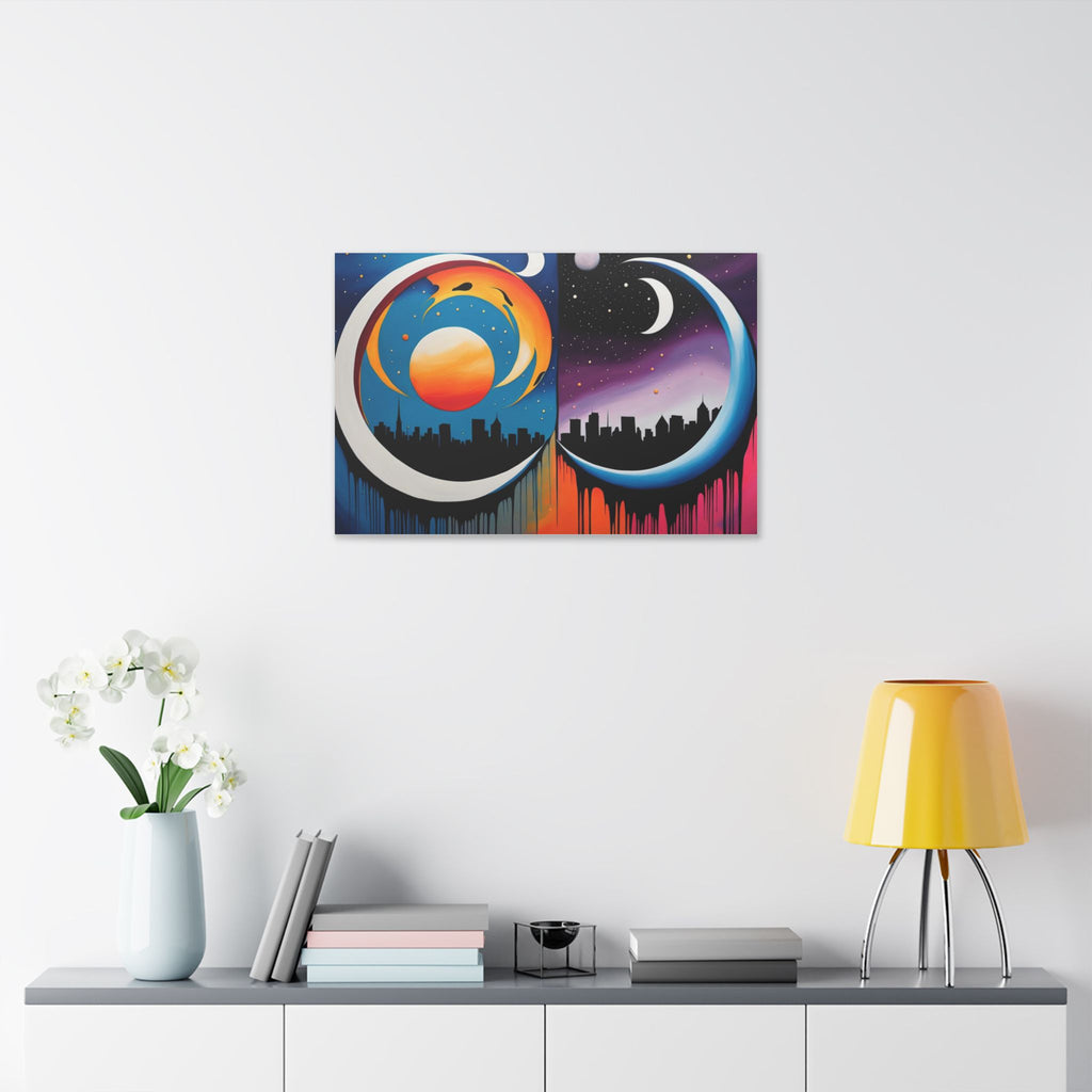 Dual Crescents Classic Stretched Canvas
