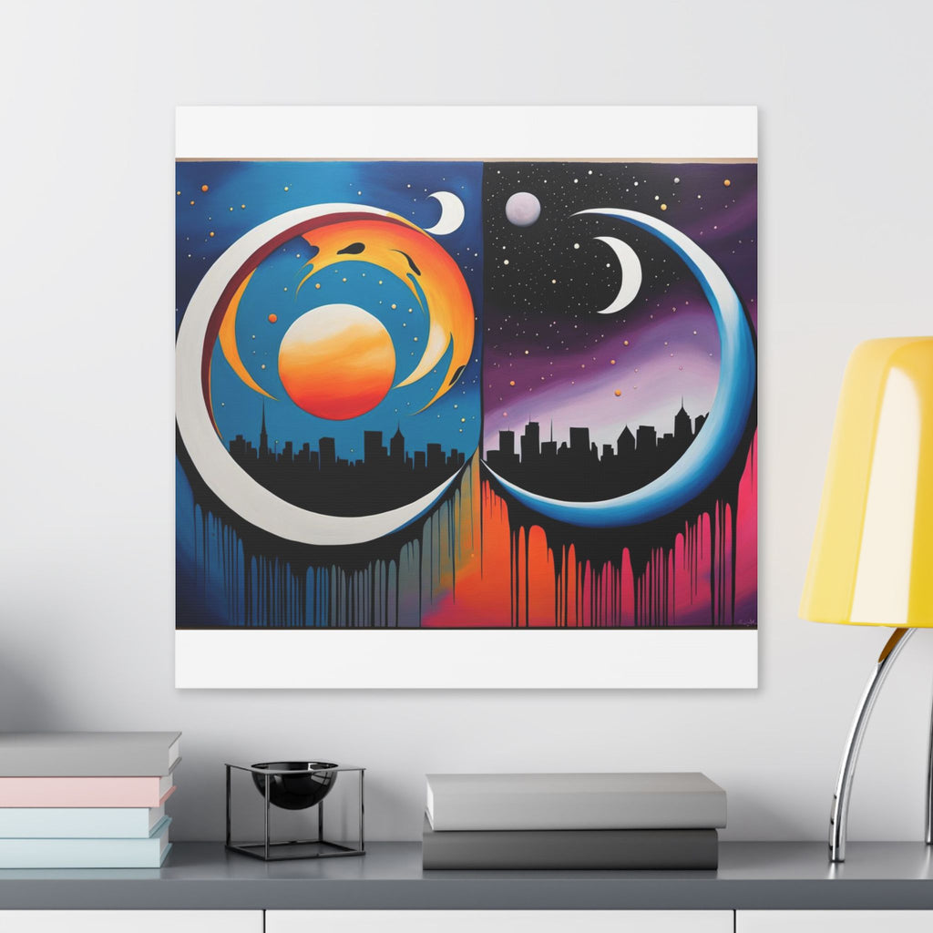 Dual Crescents Classic Stretched Canvas