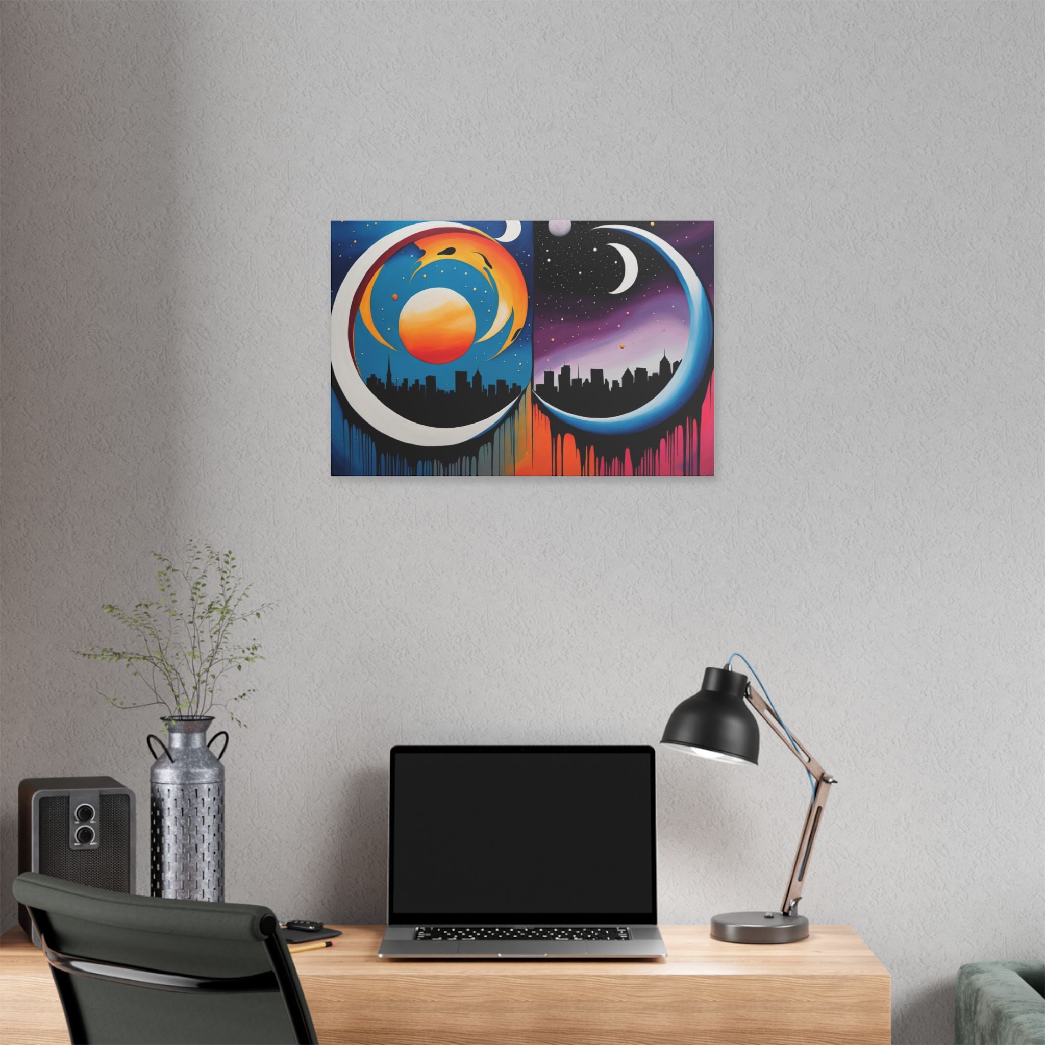 Dual Crescents Classic Stretched Canvas