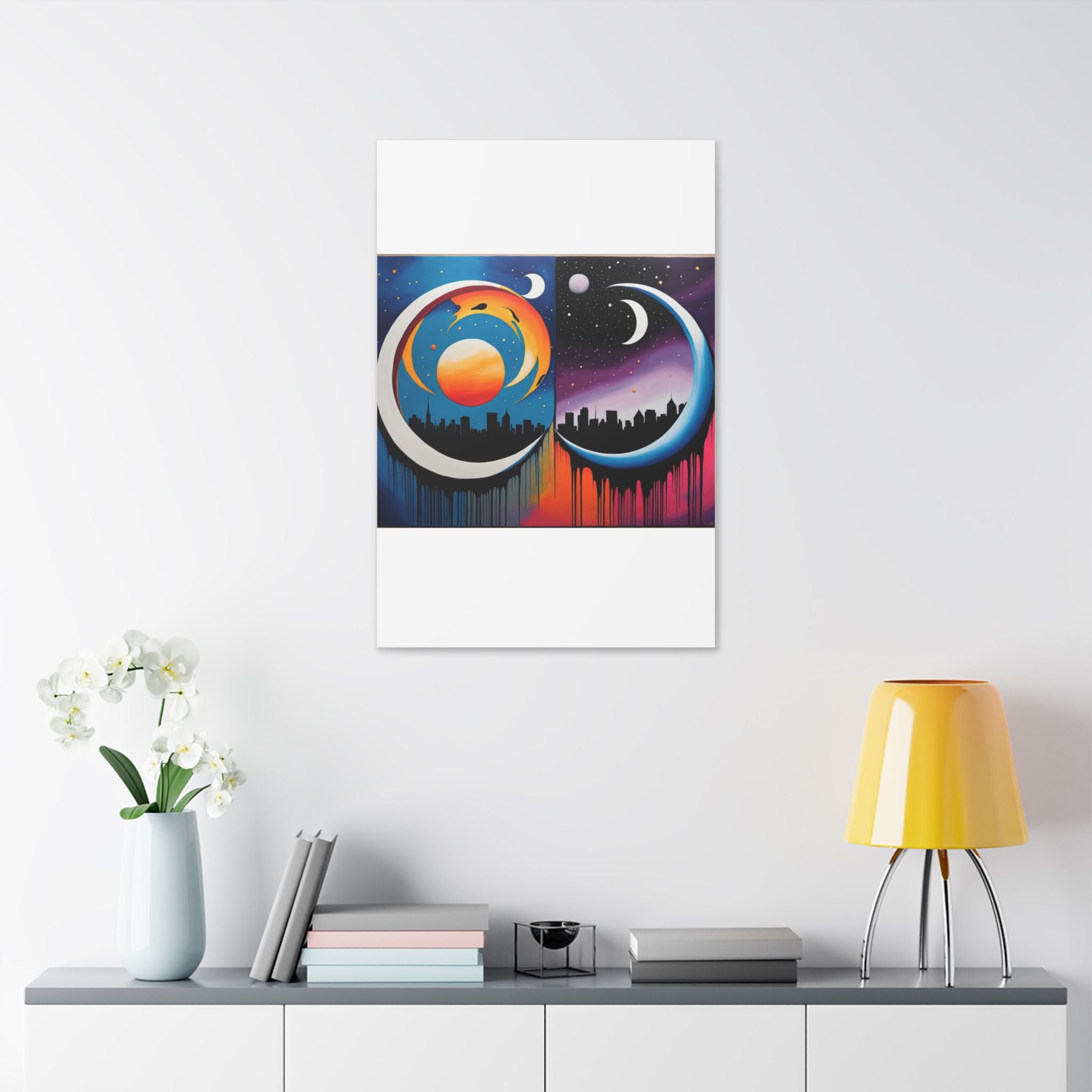 Dual Crescents Classic Stretched Canvas