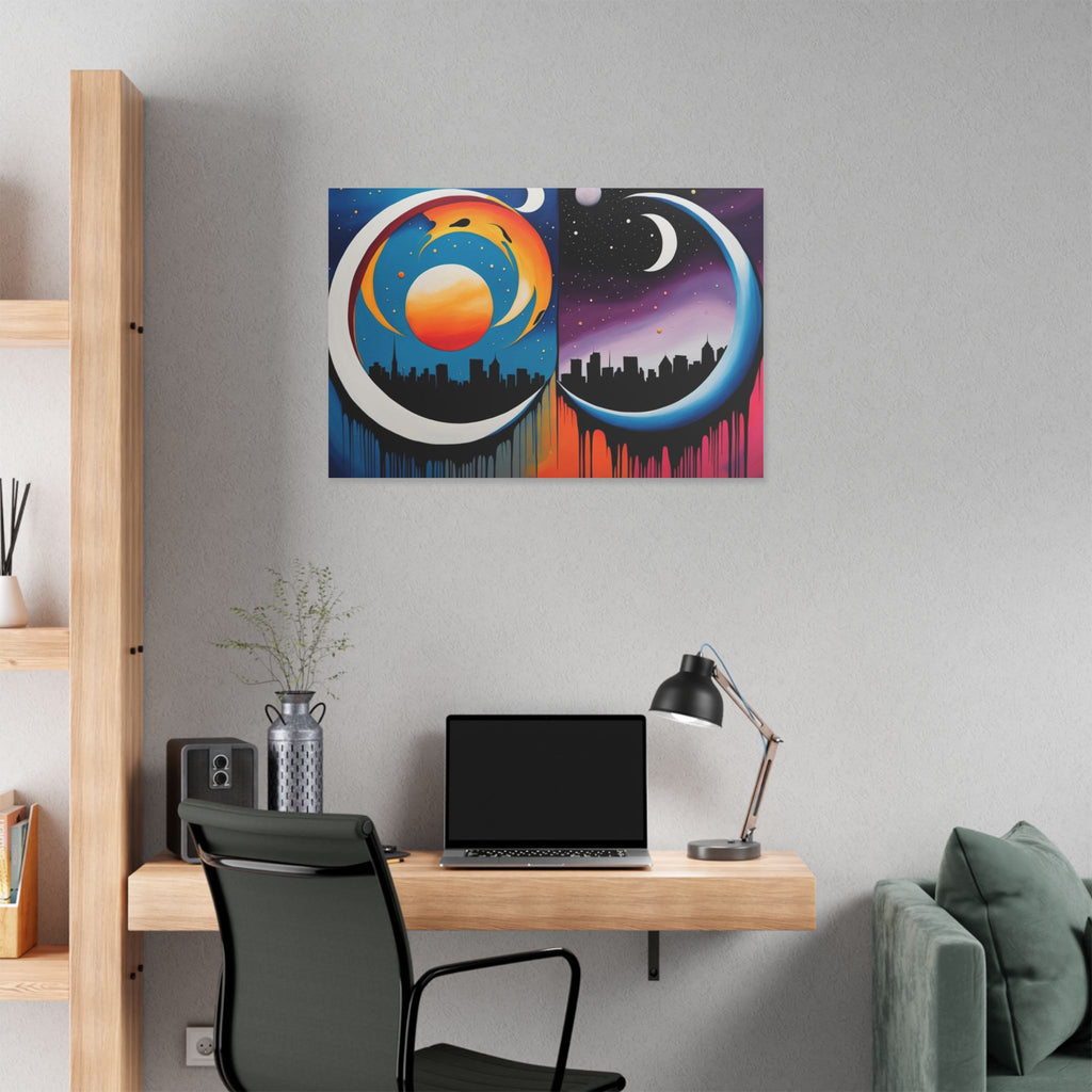 Dual Crescents Classic Stretched Canvas