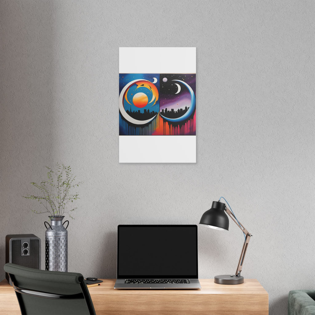 Dual Crescents Classic Stretched Canvas