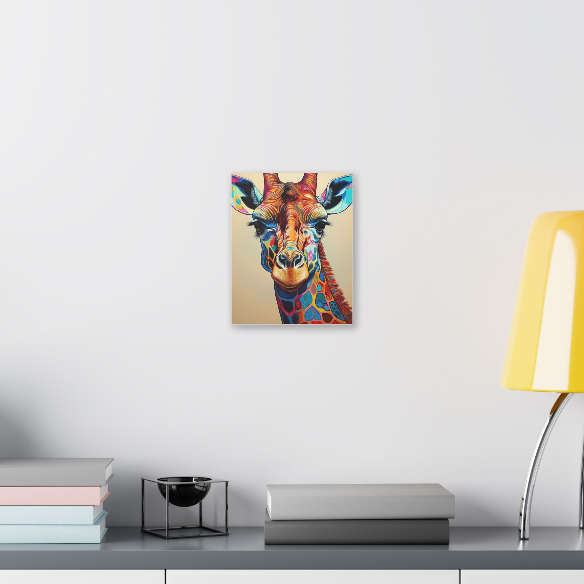 Colorful Giraffe Canvas Print — Vibrant Safari Wall Art