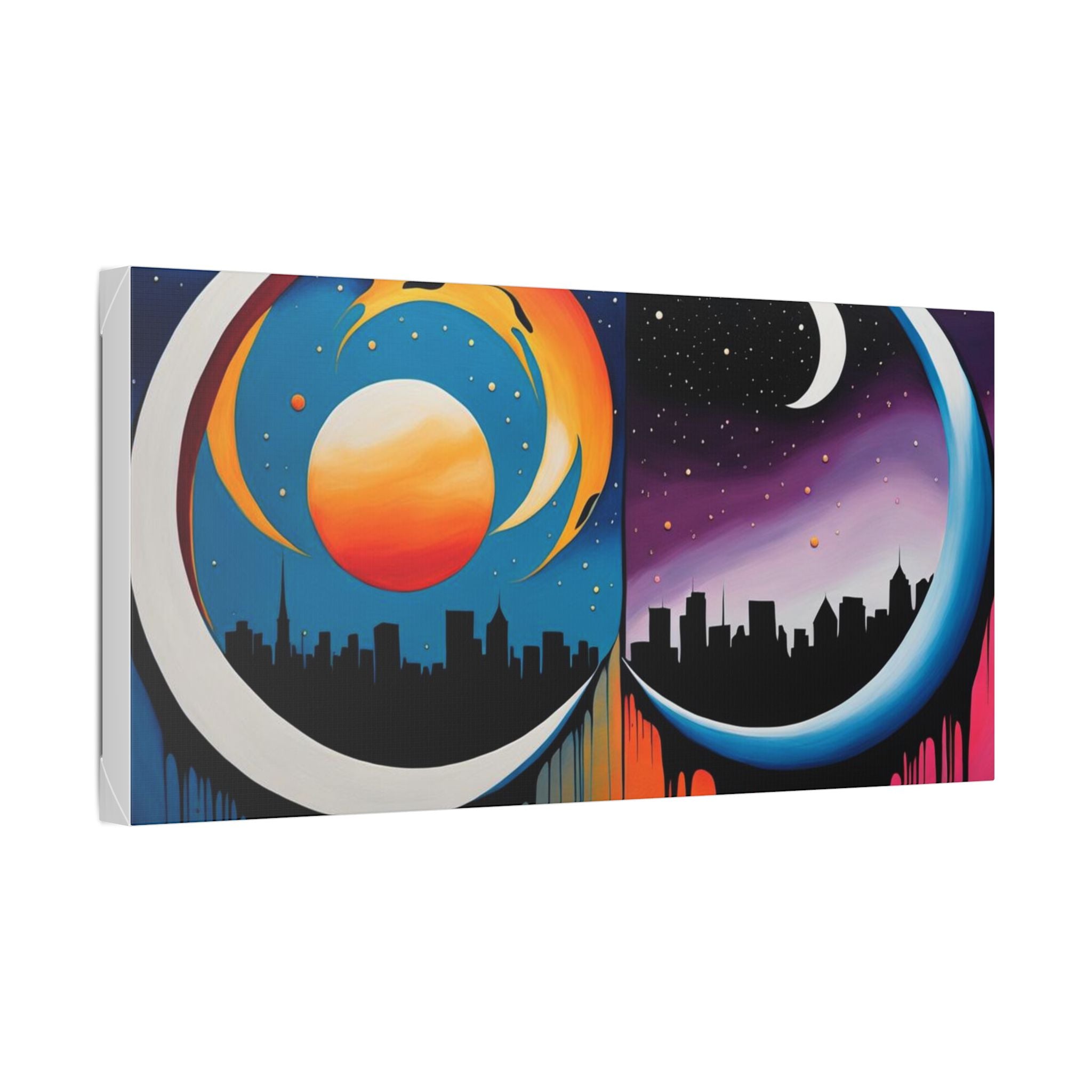 Dual Crescents Classic Stretched Canvas