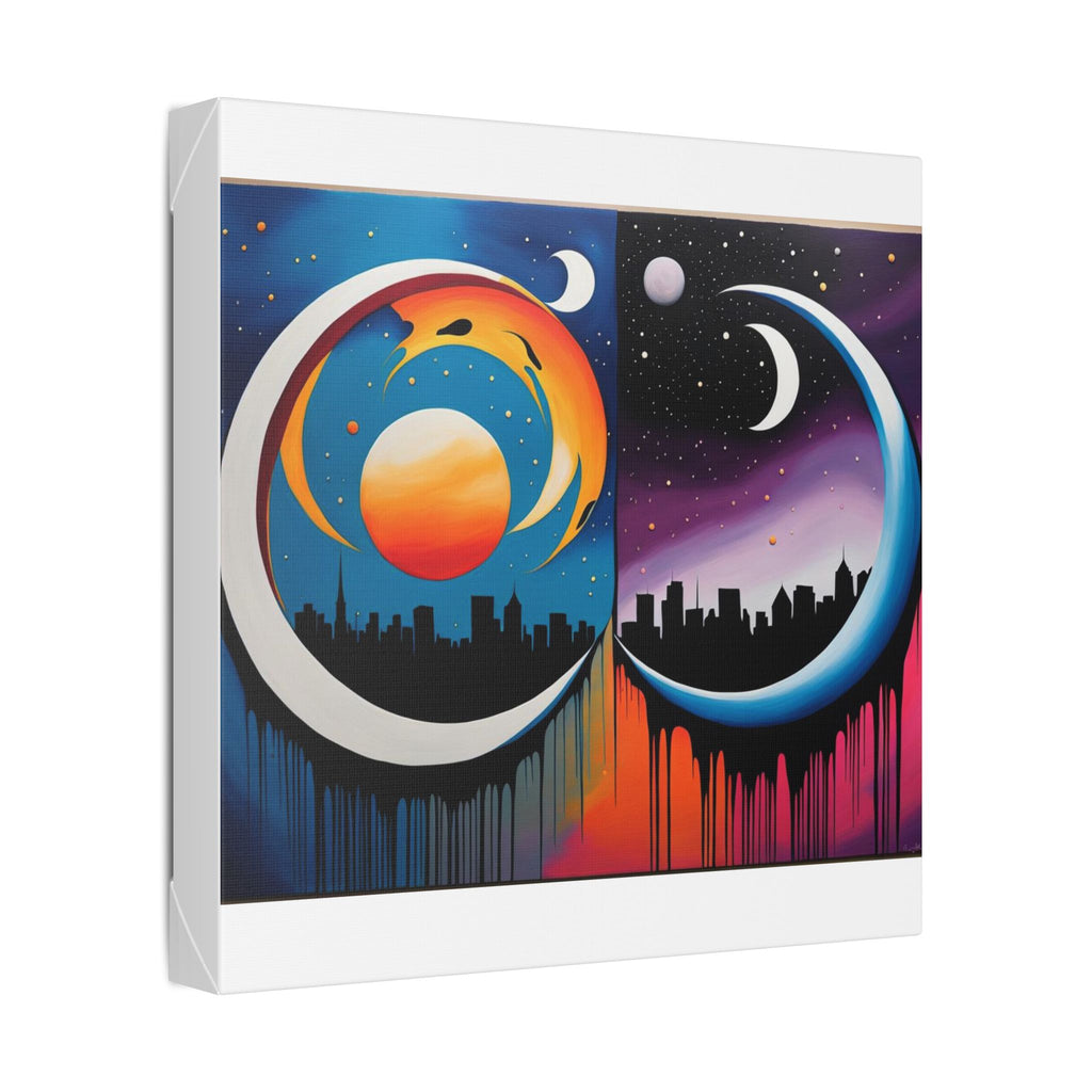 Dual Crescents Classic Stretched Canvas