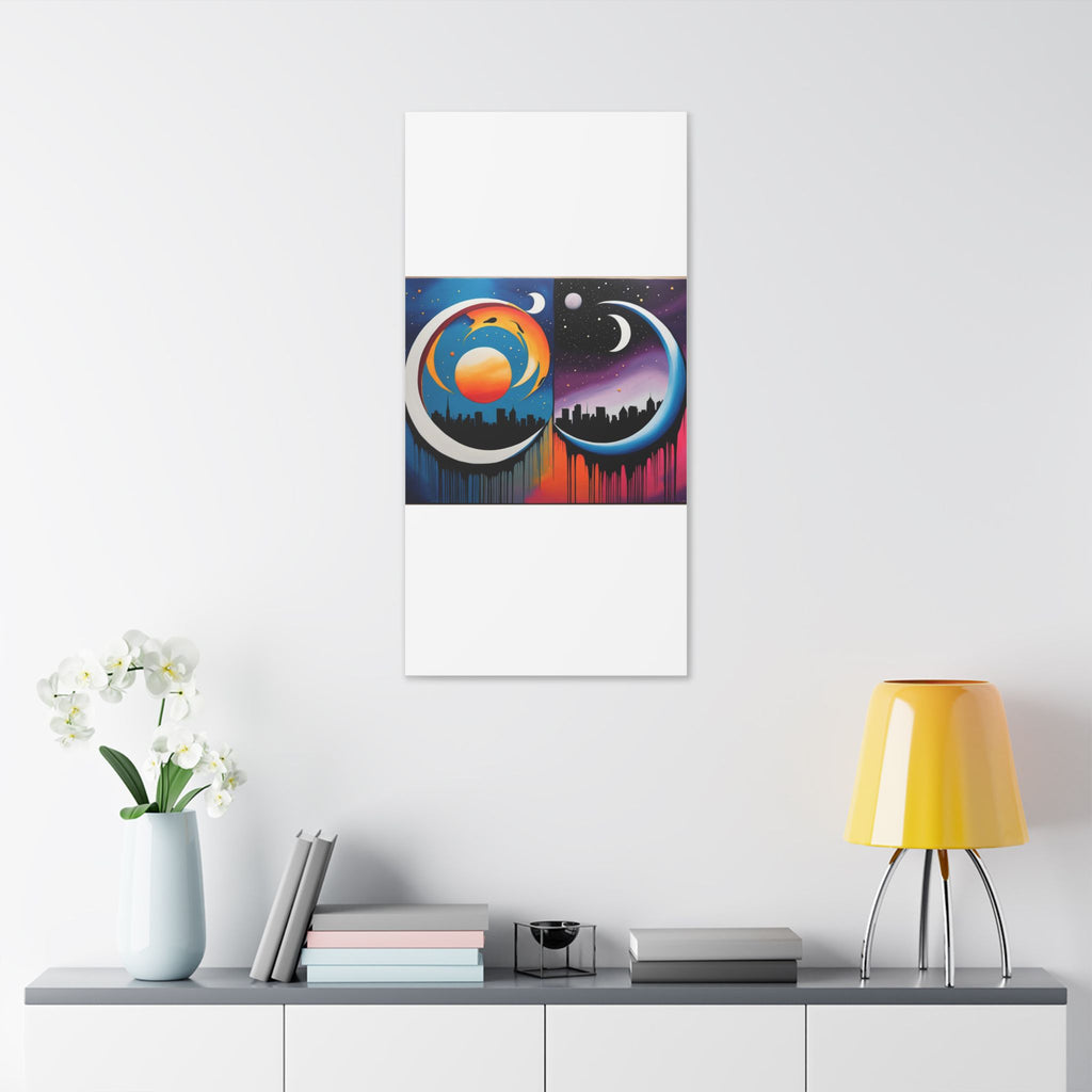 Dual Crescents Classic Stretched Canvas
