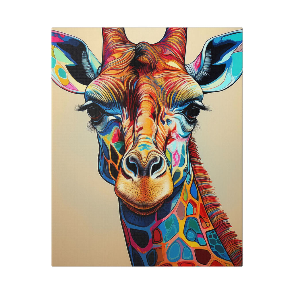 Colorful Giraffe Canvas Print — Vibrant Safari Wall Art