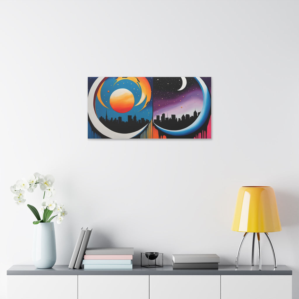 Dual Crescents Classic Stretched Canvas