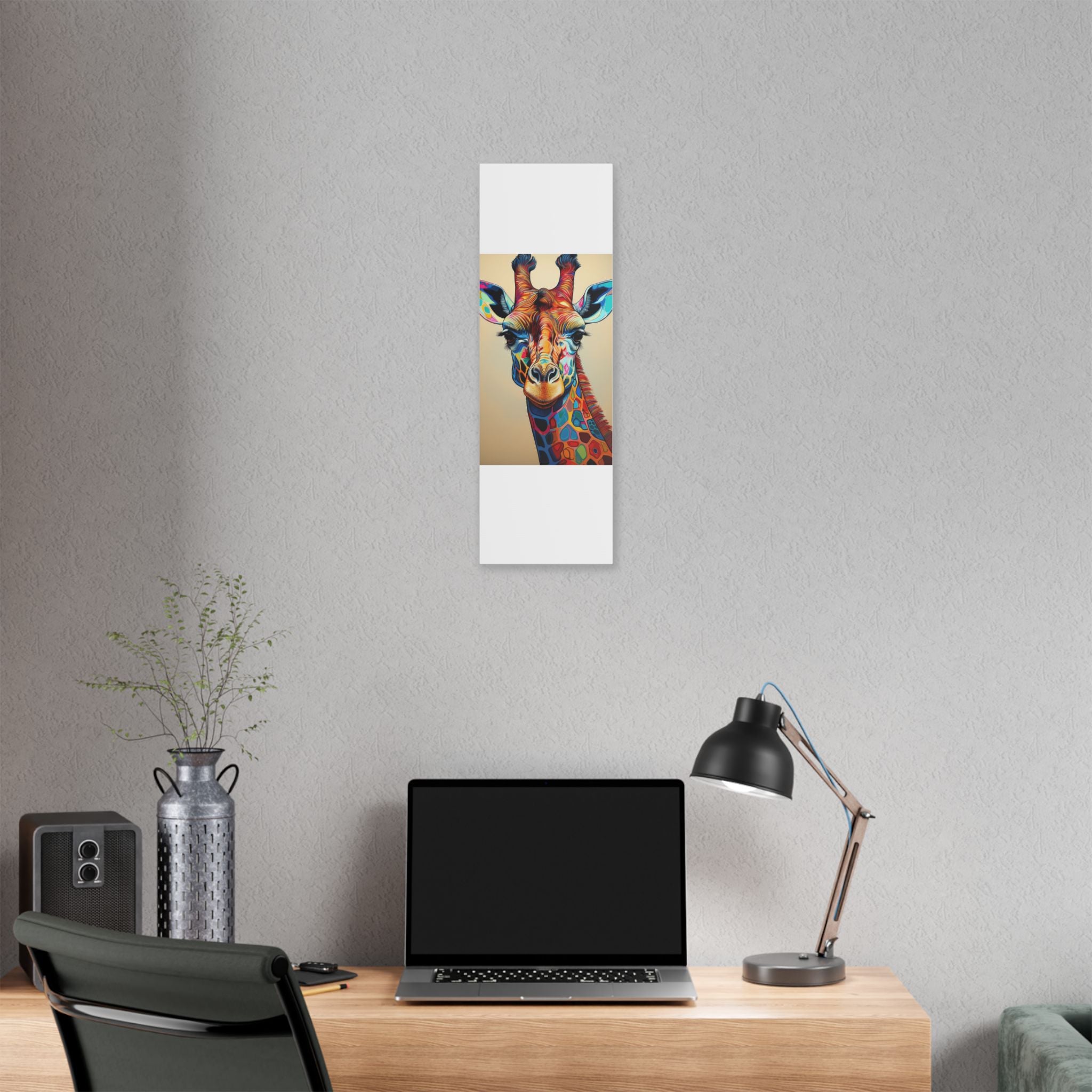 Colorful Giraffe Canvas Print — Vibrant Safari Wall Art