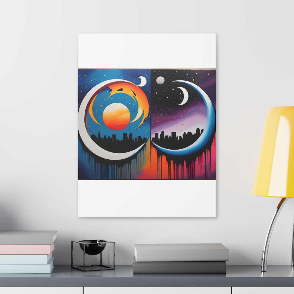 Dual Crescents Classic Stretched Canvas