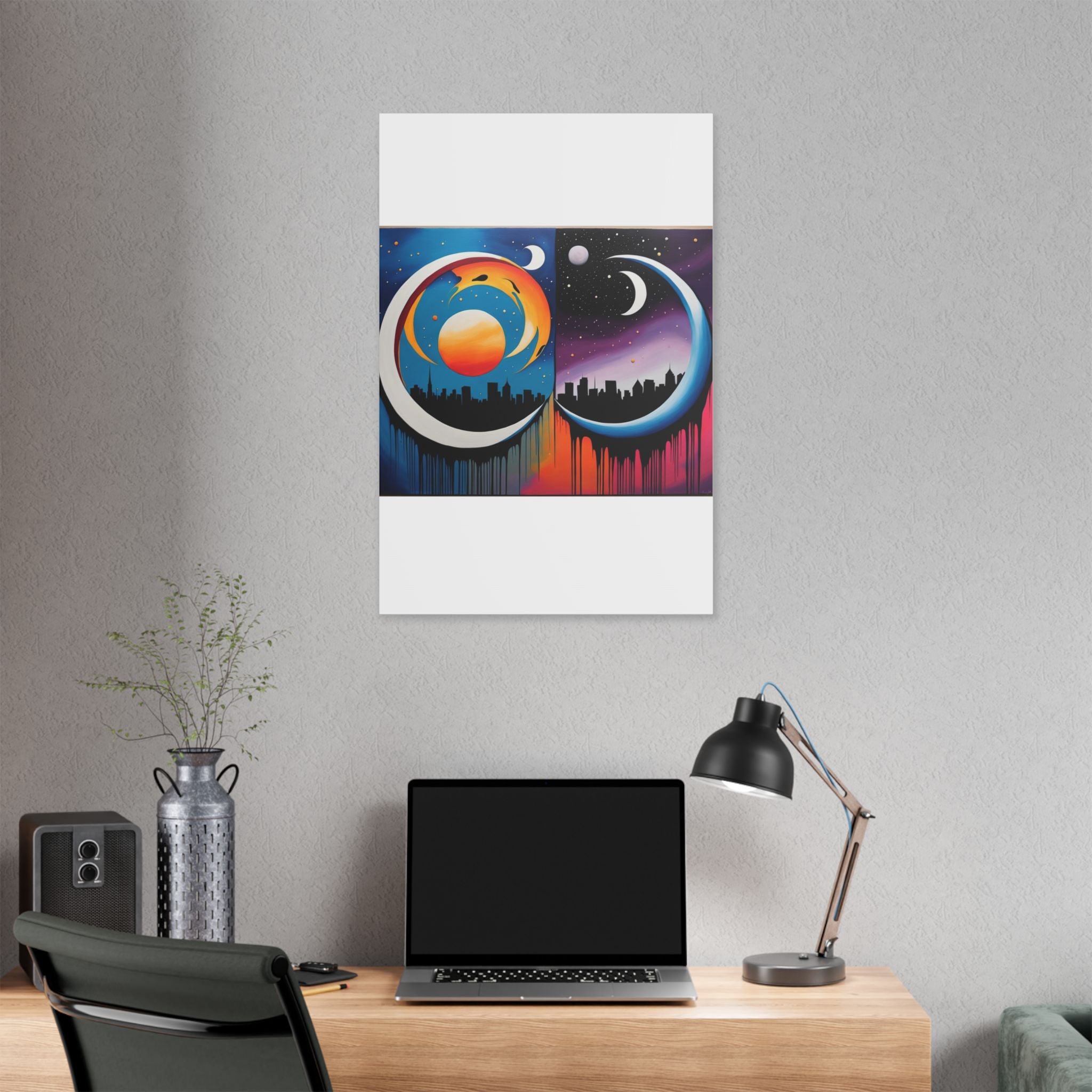 Dual Crescents Classic Stretched Canvas