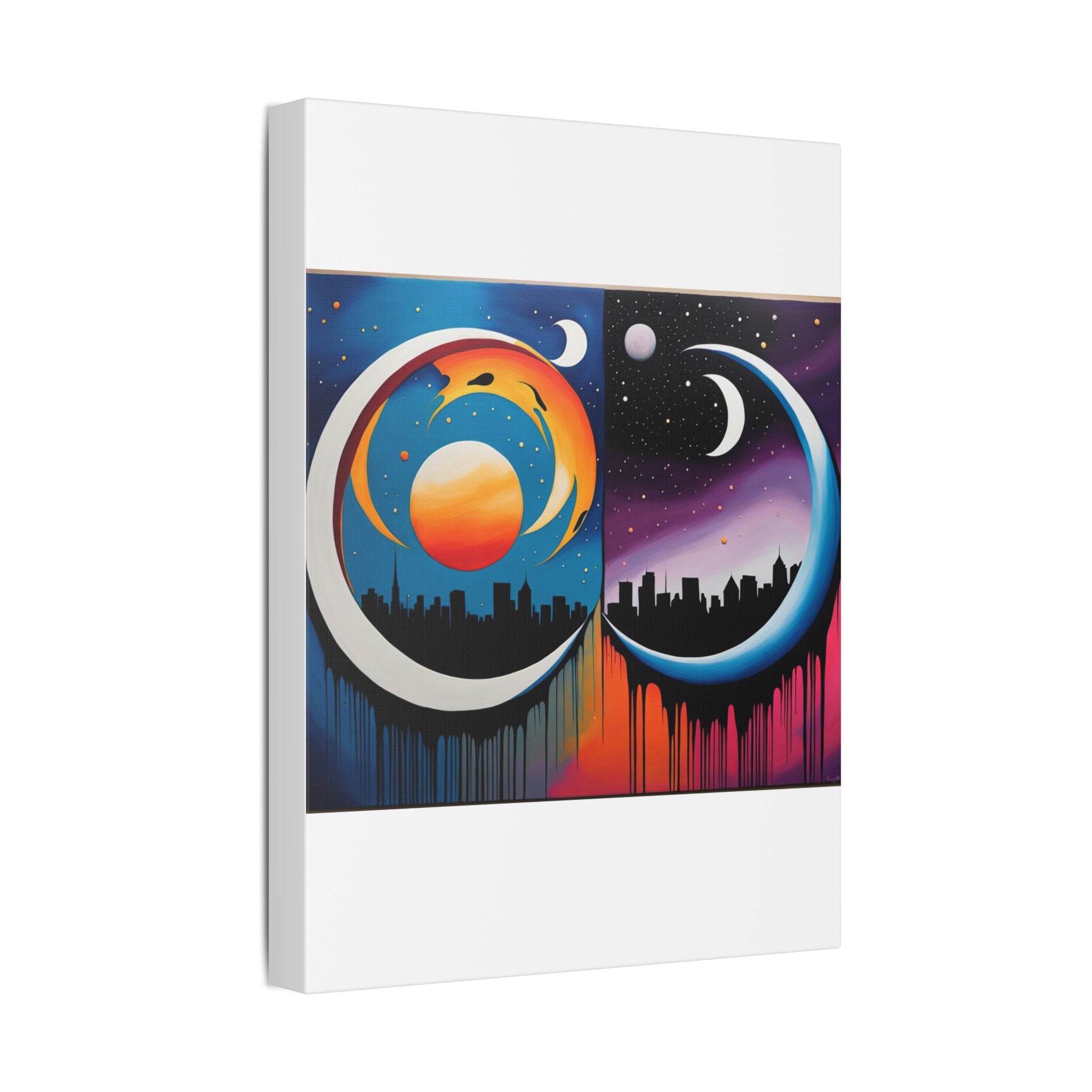 Dual Crescents Classic Stretched Canvas
