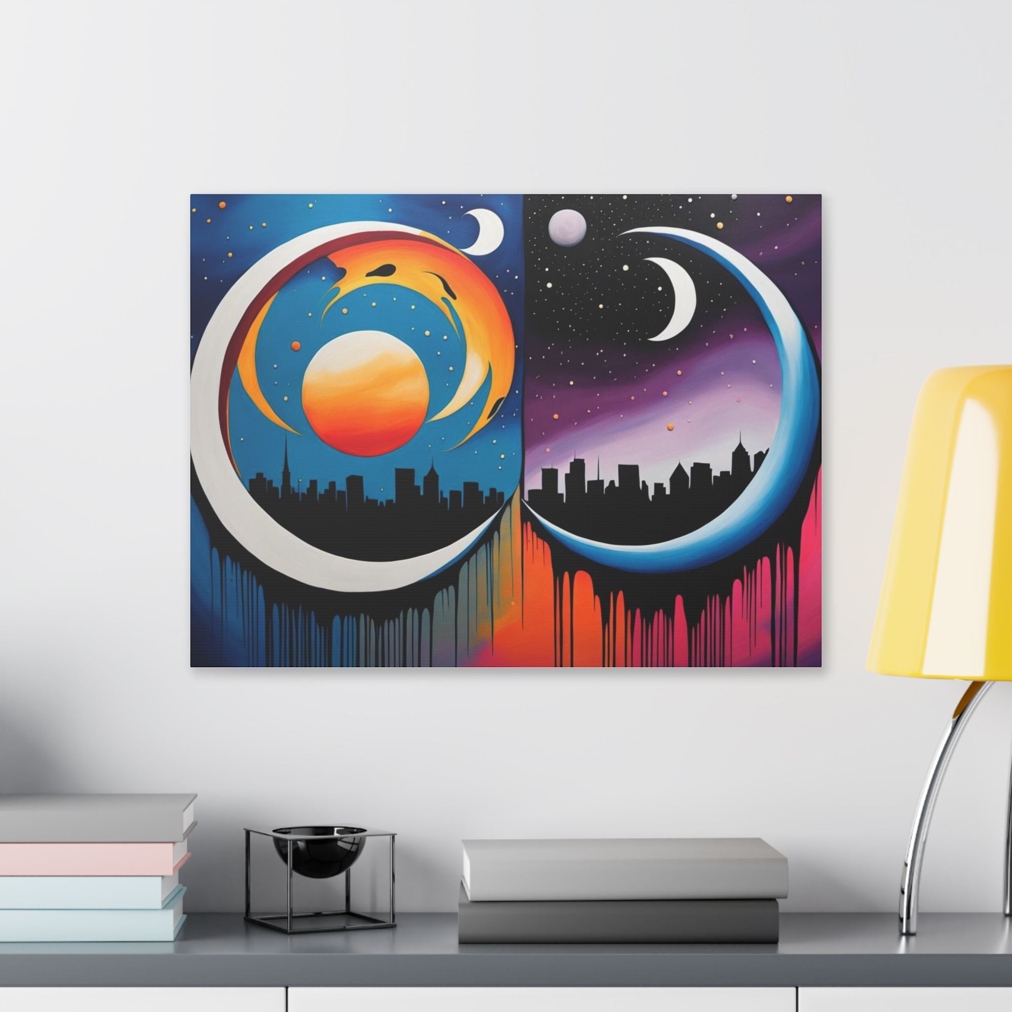 Dual Crescents Classic Stretched Canvas