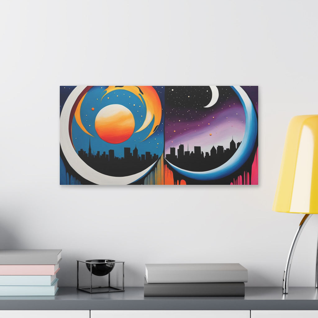Dual Crescents Classic Stretched Canvas