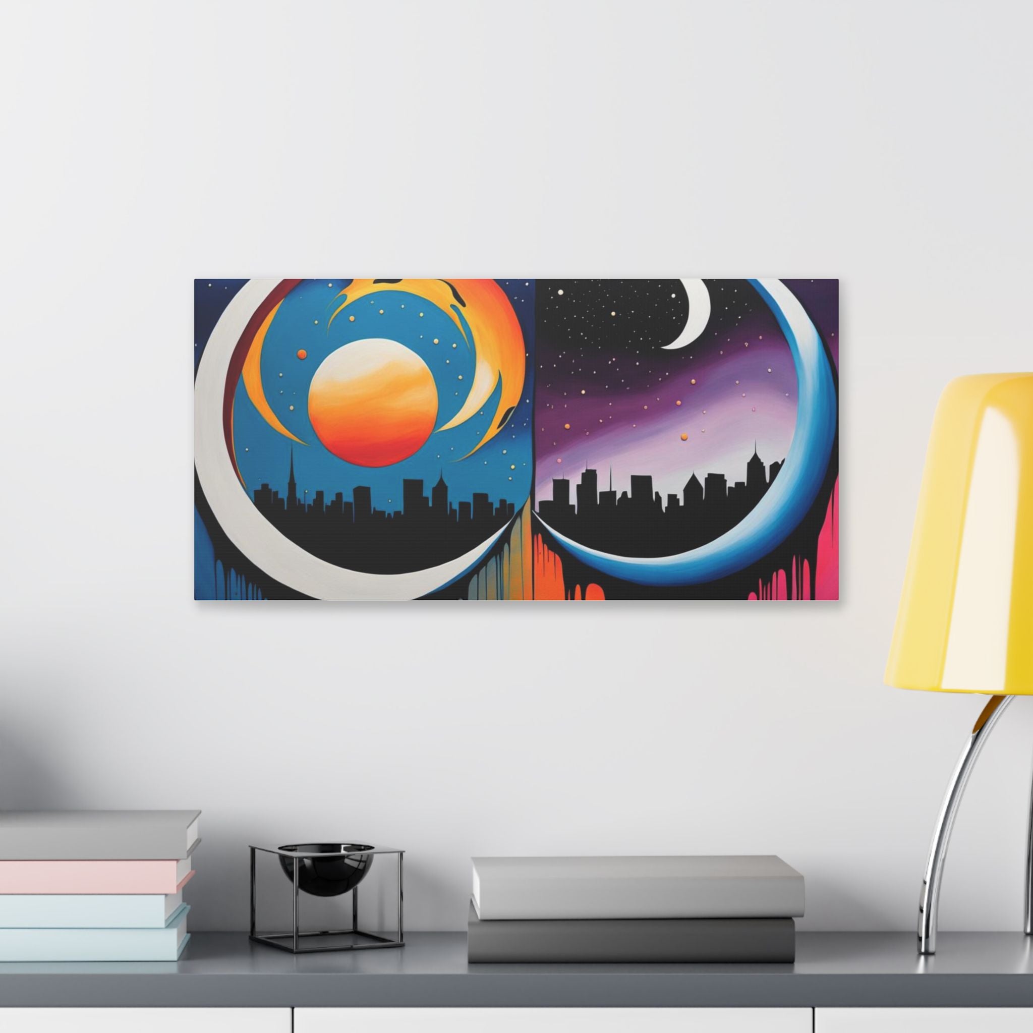 Dual Crescents Classic Stretched Canvas