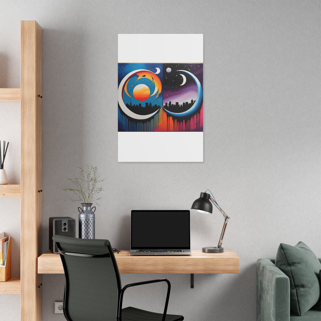 Dual Crescents Classic Stretched Canvas