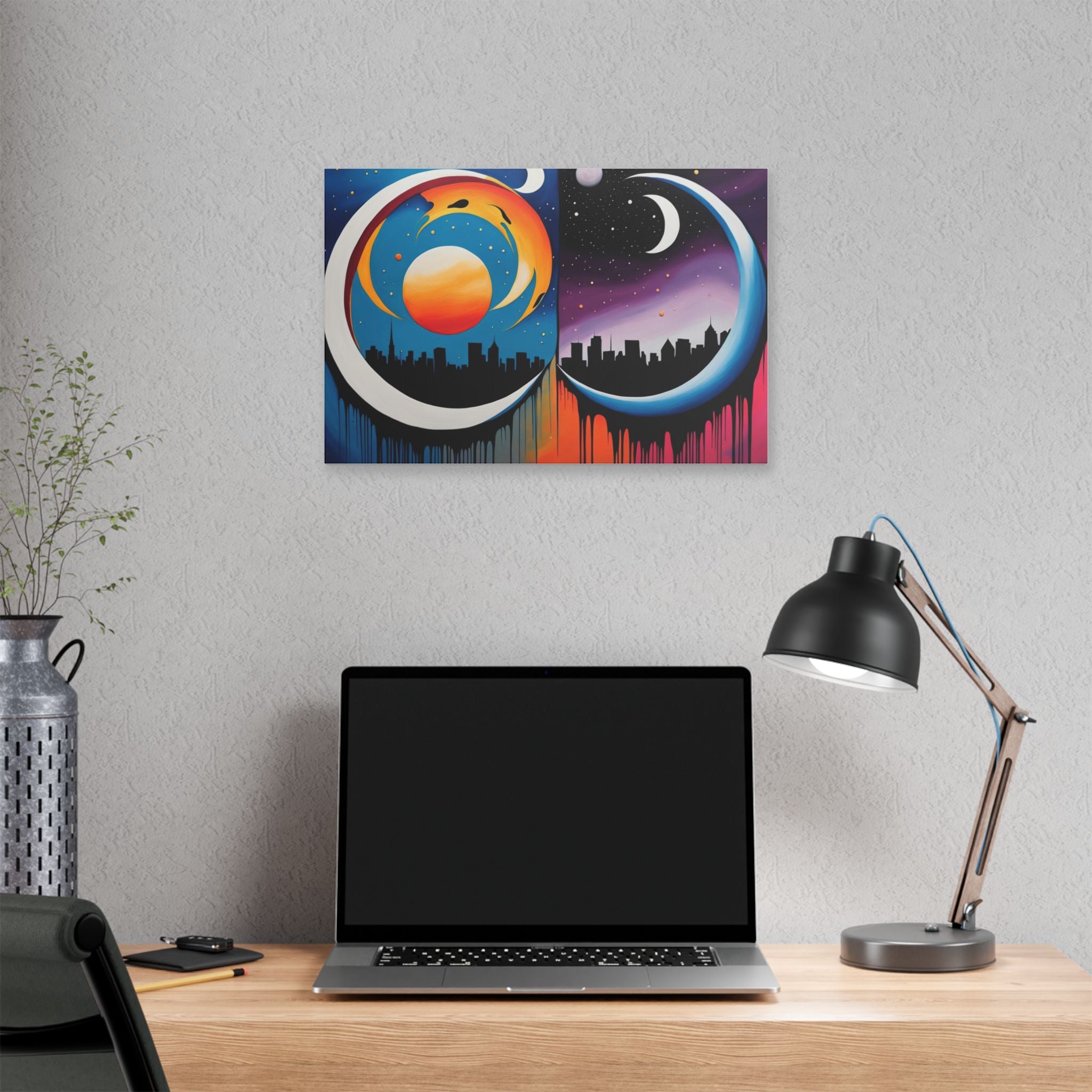 Dual Crescents Classic Stretched Canvas