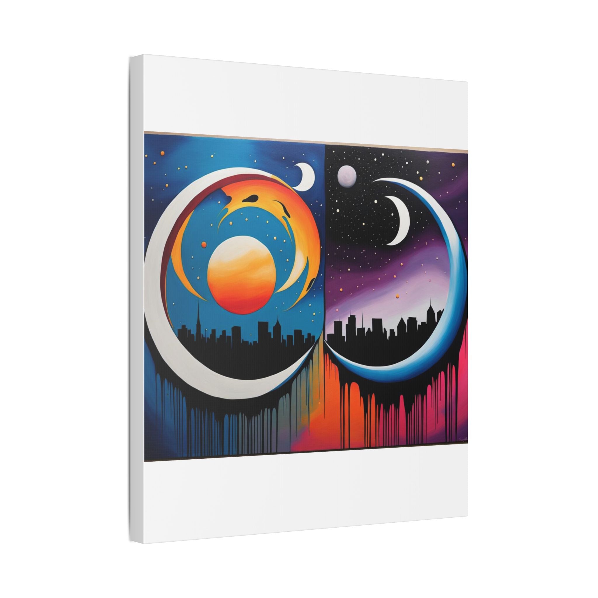 Dual Crescents Classic Stretched Canvas
