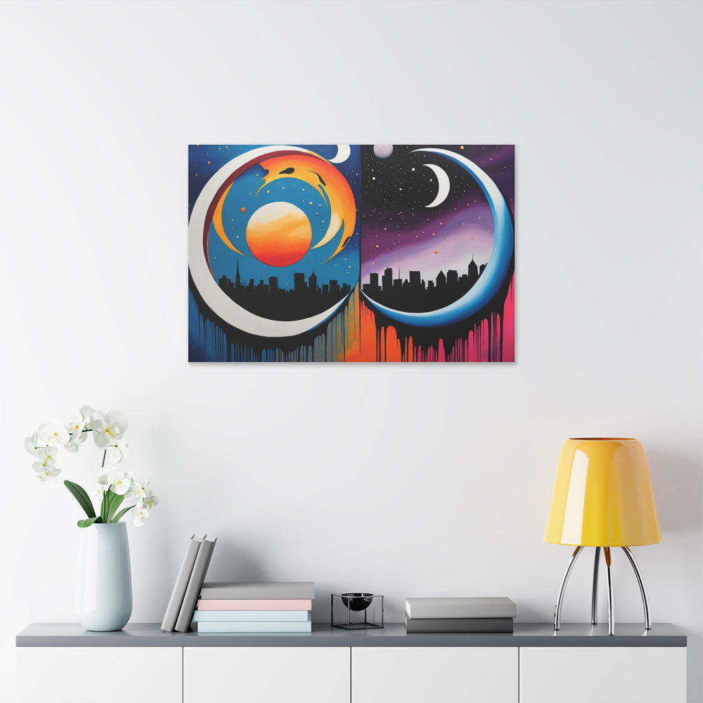 Dual Crescents Classic Stretched Canvas