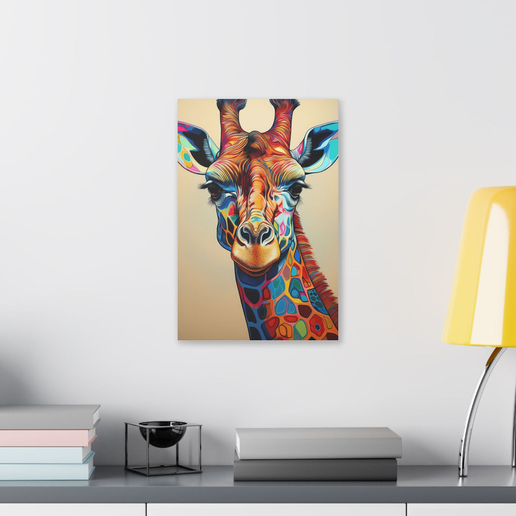 Colorful Giraffe Canvas Print — Vibrant Safari Wall Art