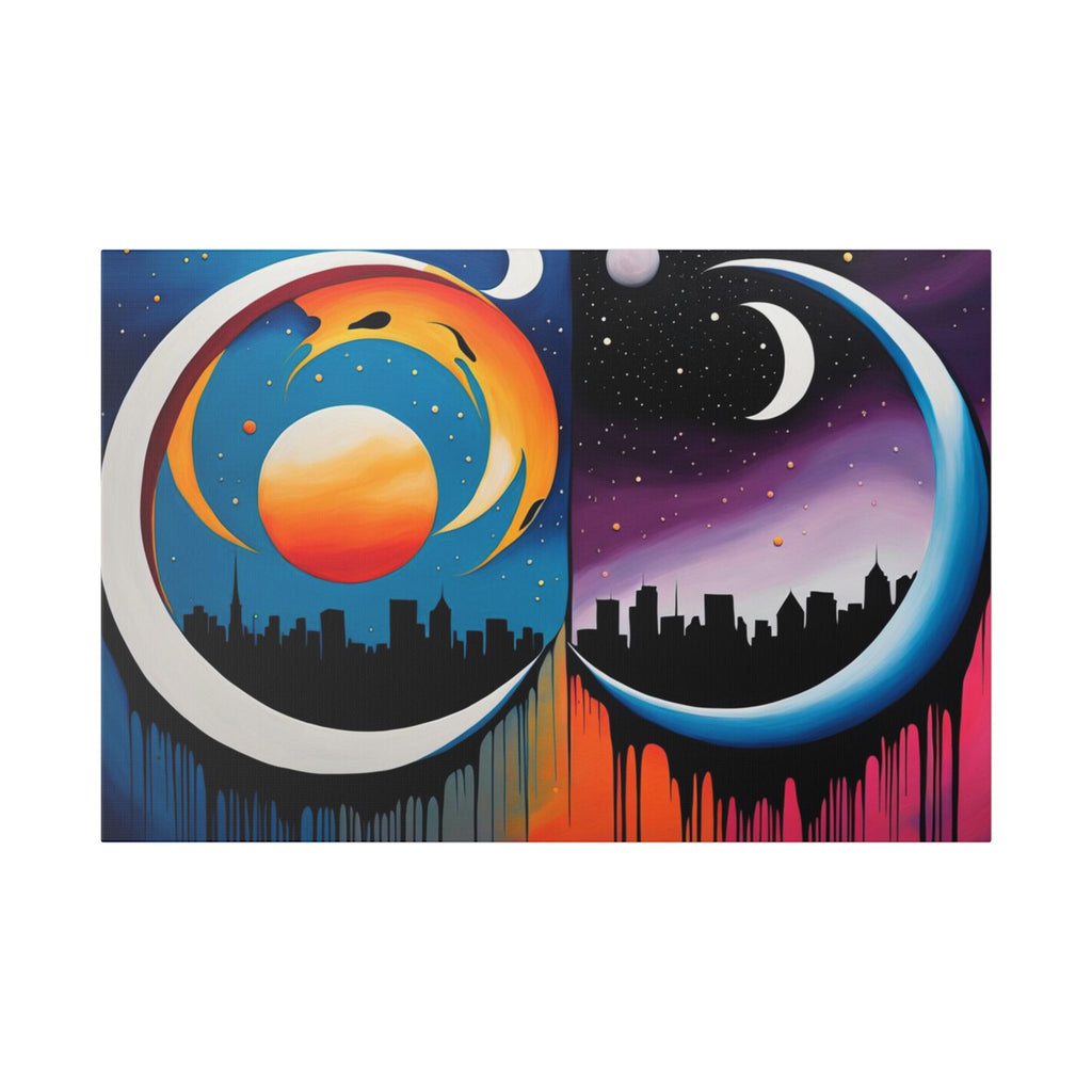 Dual Crescents Classic Stretched Canvas