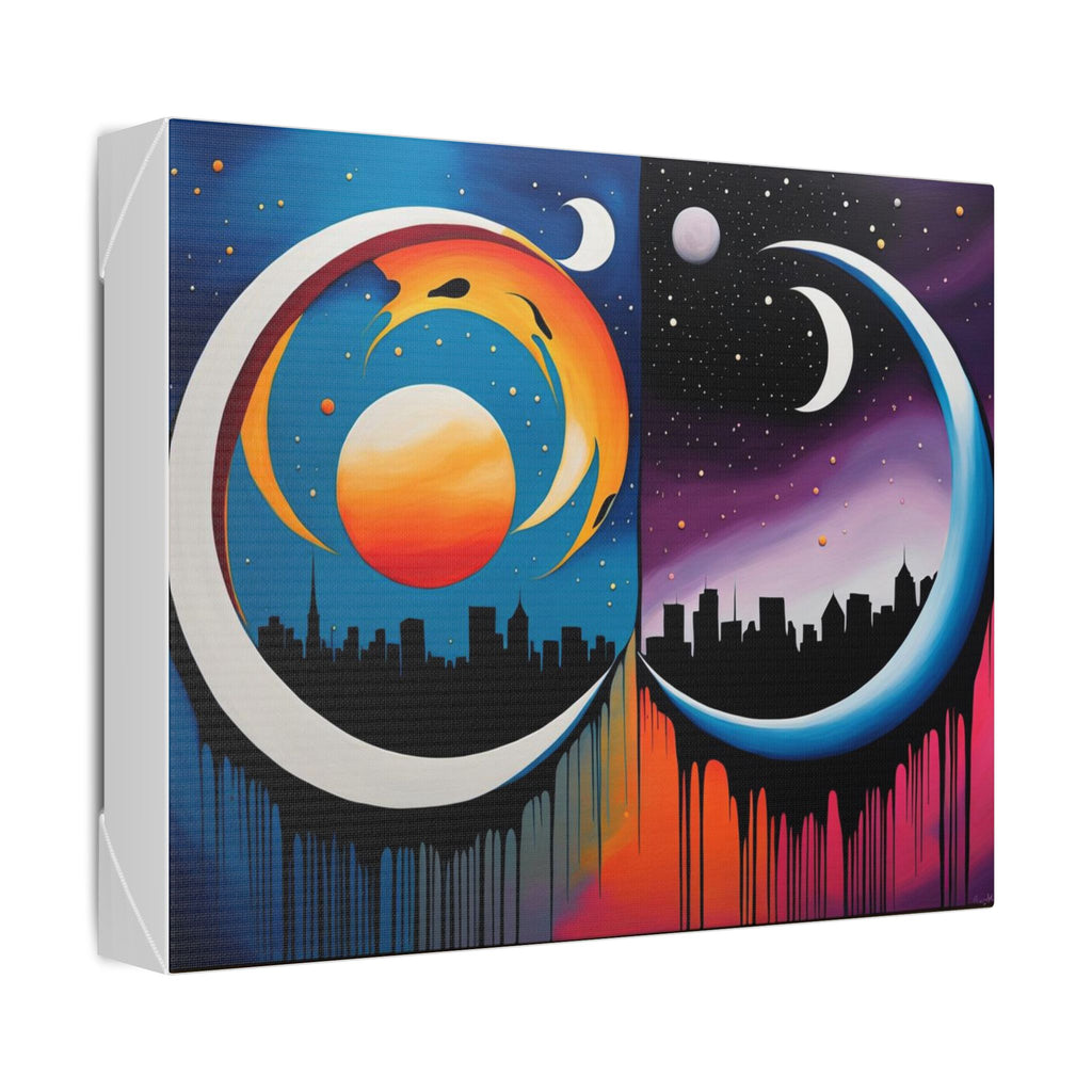Dual Crescents Classic Stretched Canvas