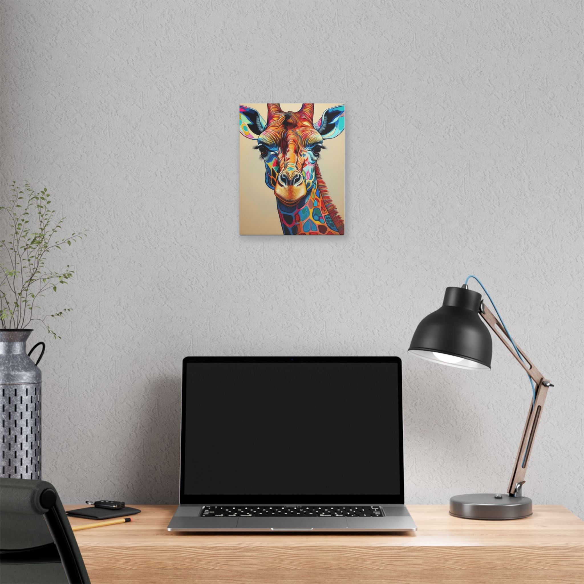 Colorful Giraffe Canvas Print — Vibrant Safari Wall Art