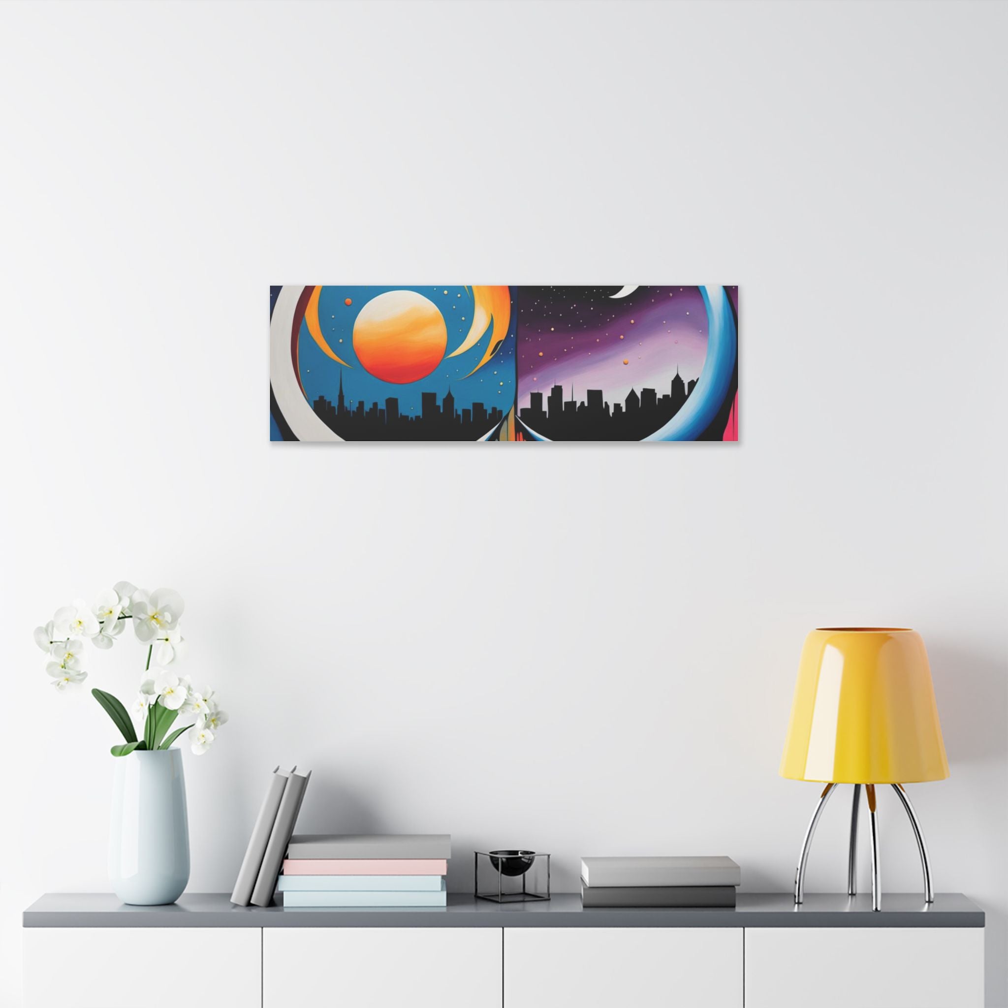 Dual Crescents Classic Stretched Canvas