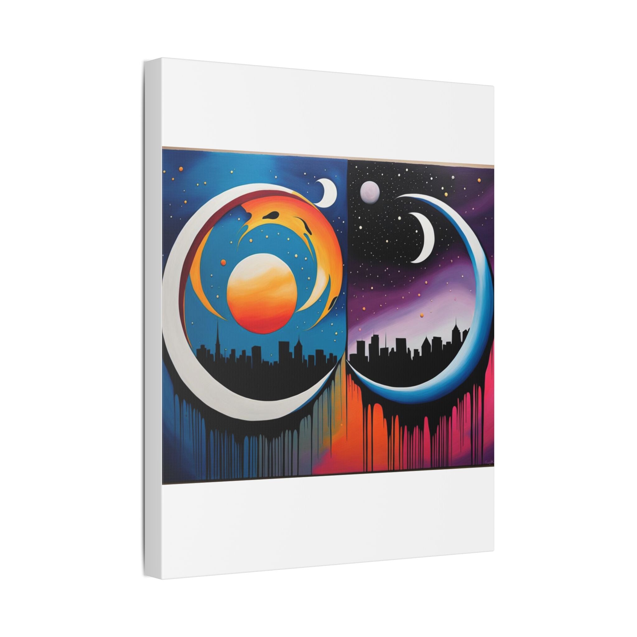 Dual Crescents Classic Stretched Canvas