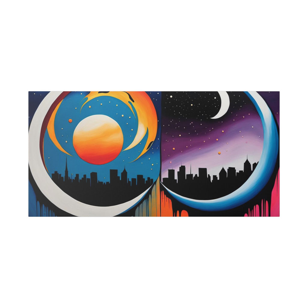Dual Crescents Classic Stretched Canvas