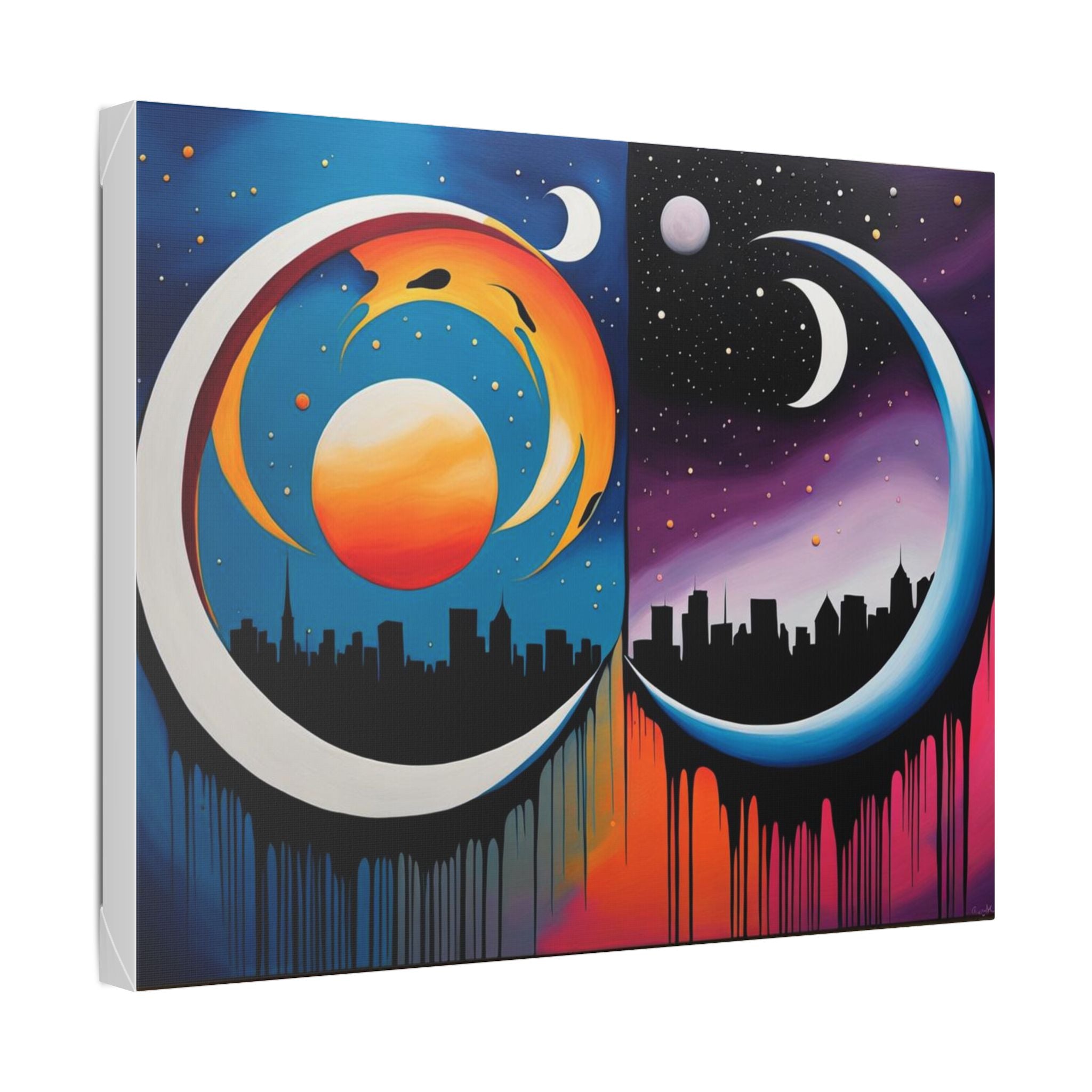 Dual Crescents Classic Stretched Canvas