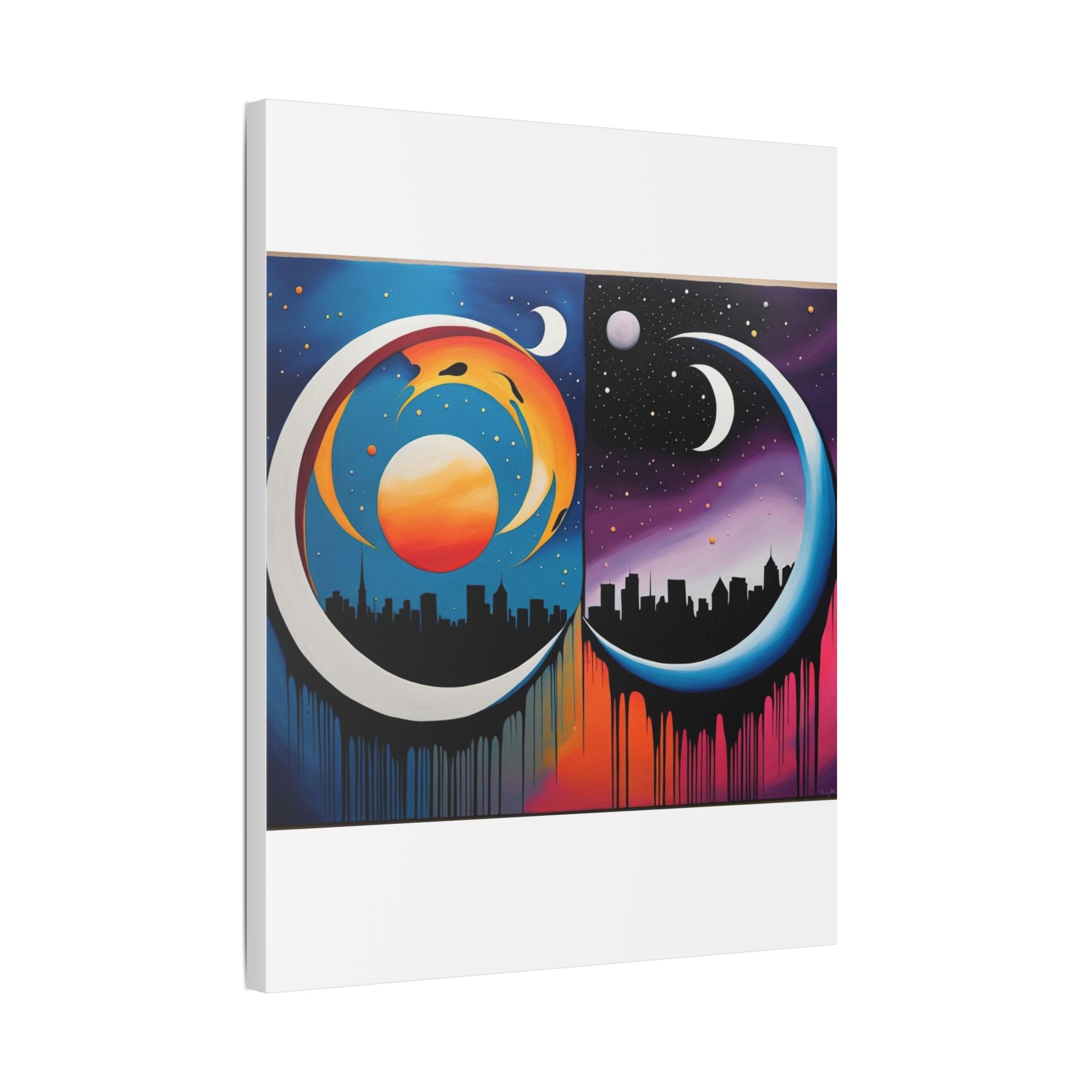 Dual Crescents Classic Stretched Canvas