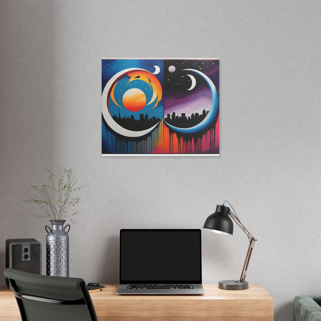 Dual Crescents Classic Stretched Canvas