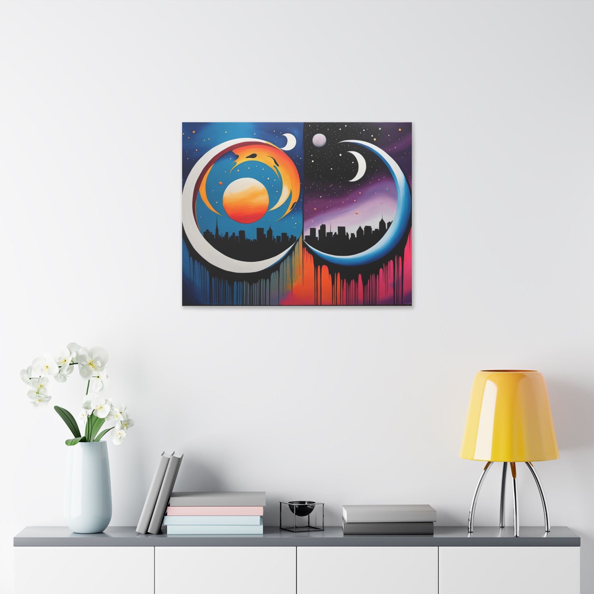 Dual Crescents Classic Stretched Canvas