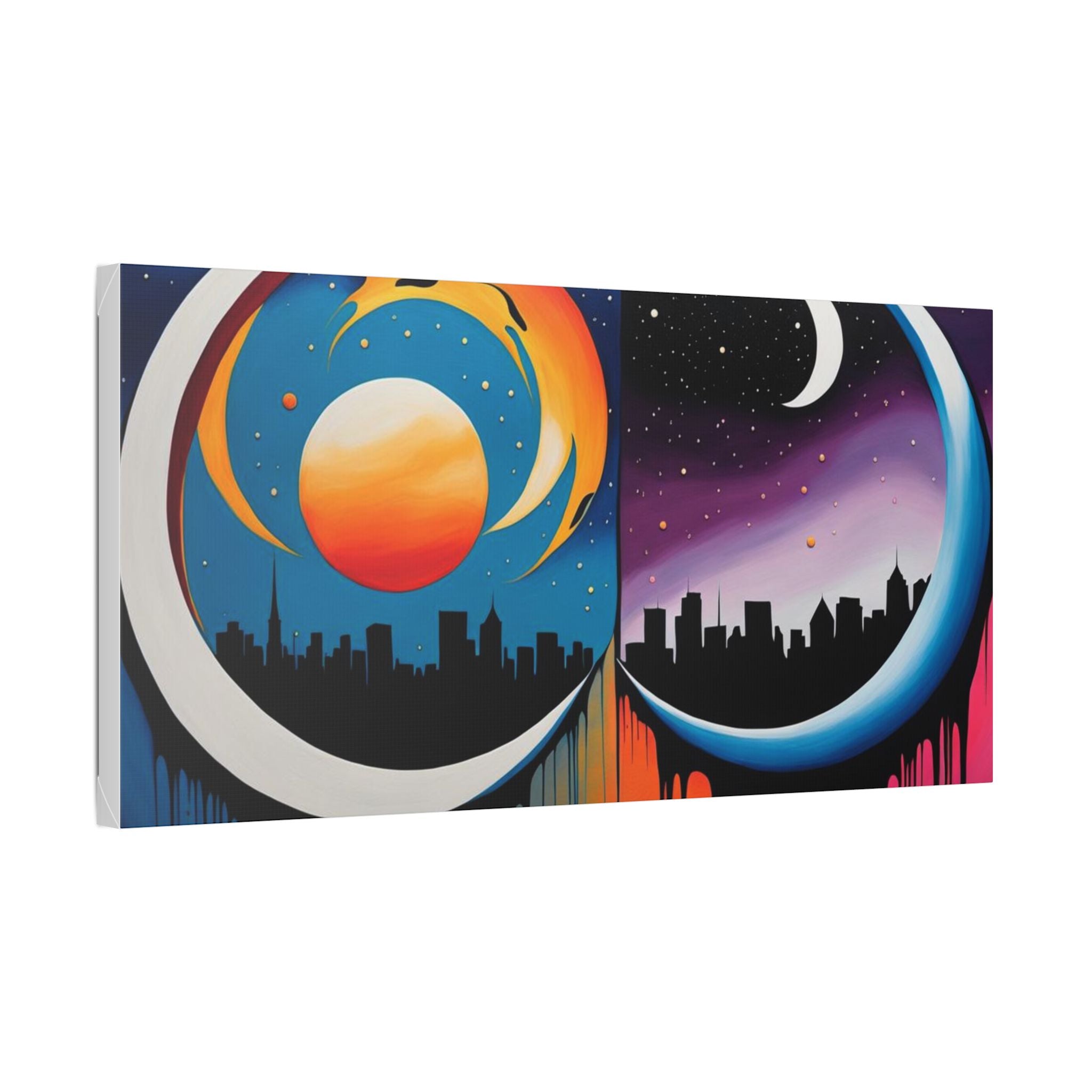 Dual Crescents Classic Stretched Canvas