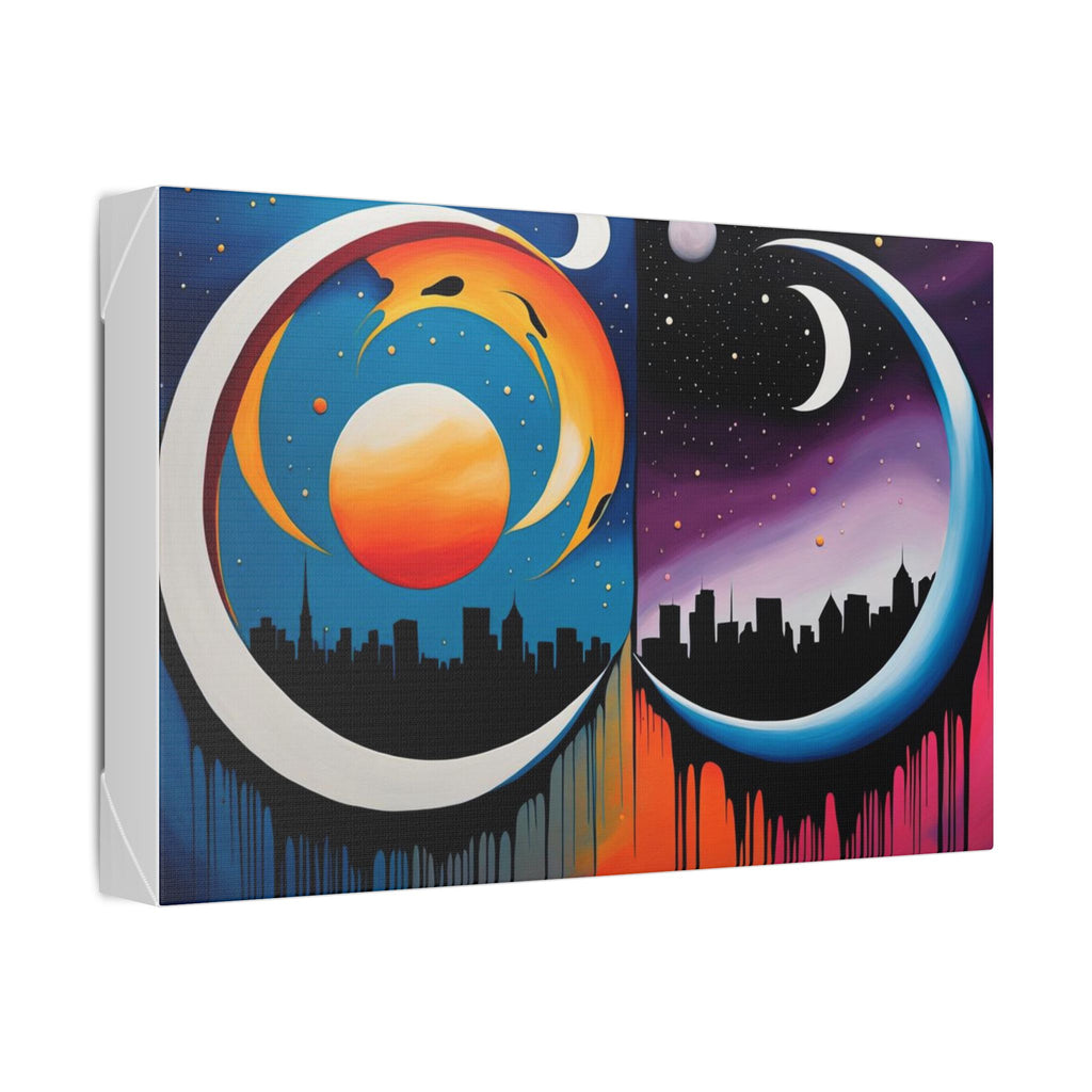 Dual Crescents Classic Stretched Canvas