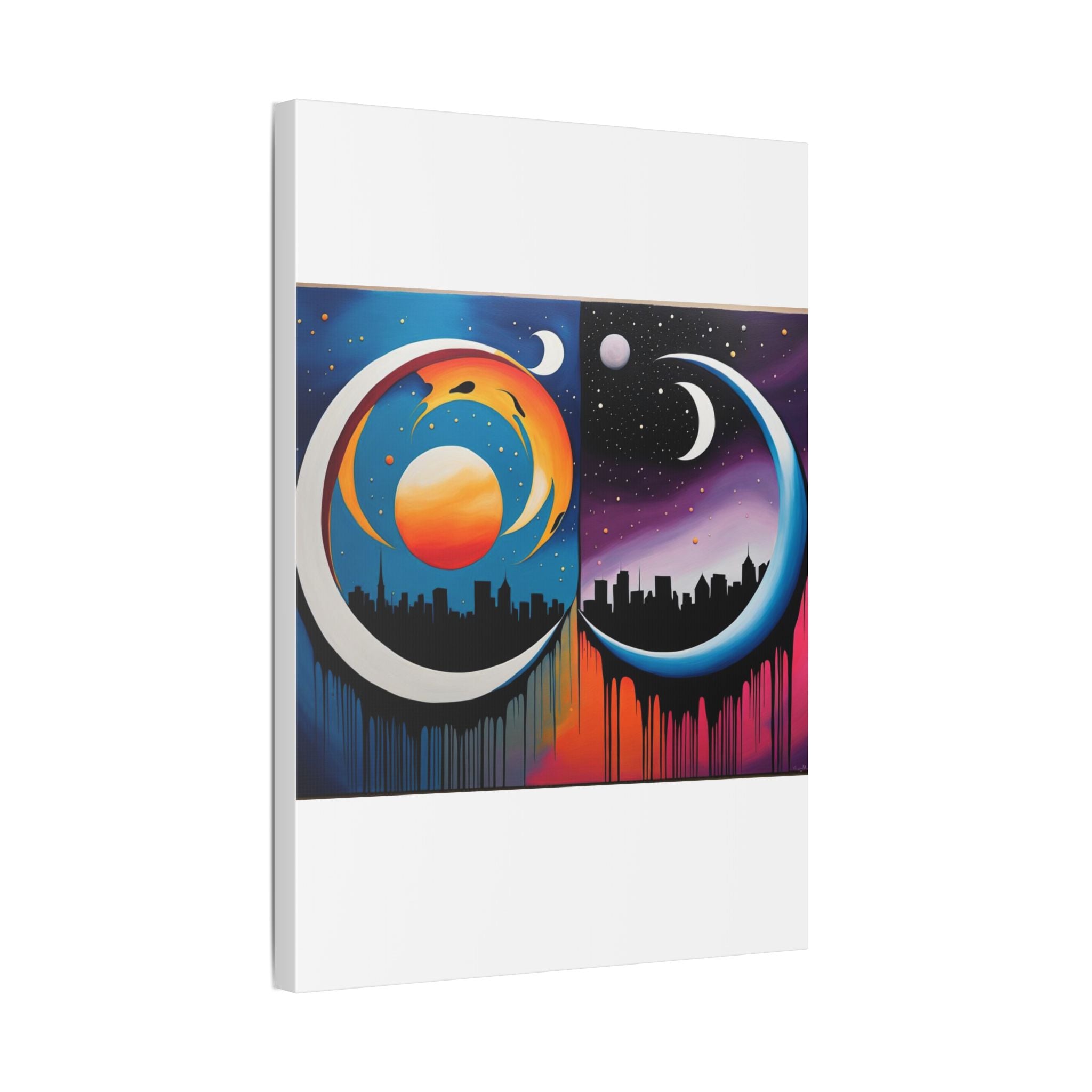 Dual Crescents Classic Stretched Canvas