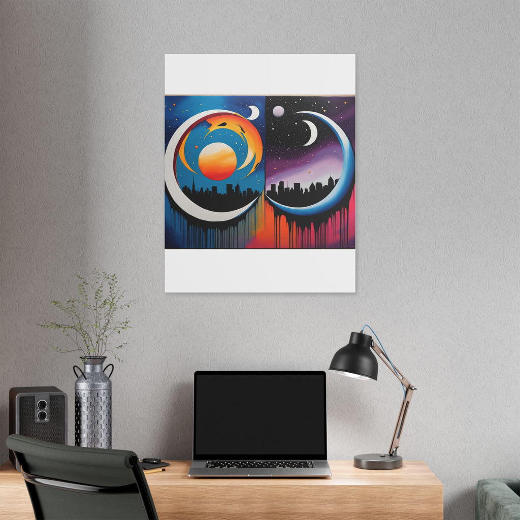 Dual Crescents Classic Stretched Canvas