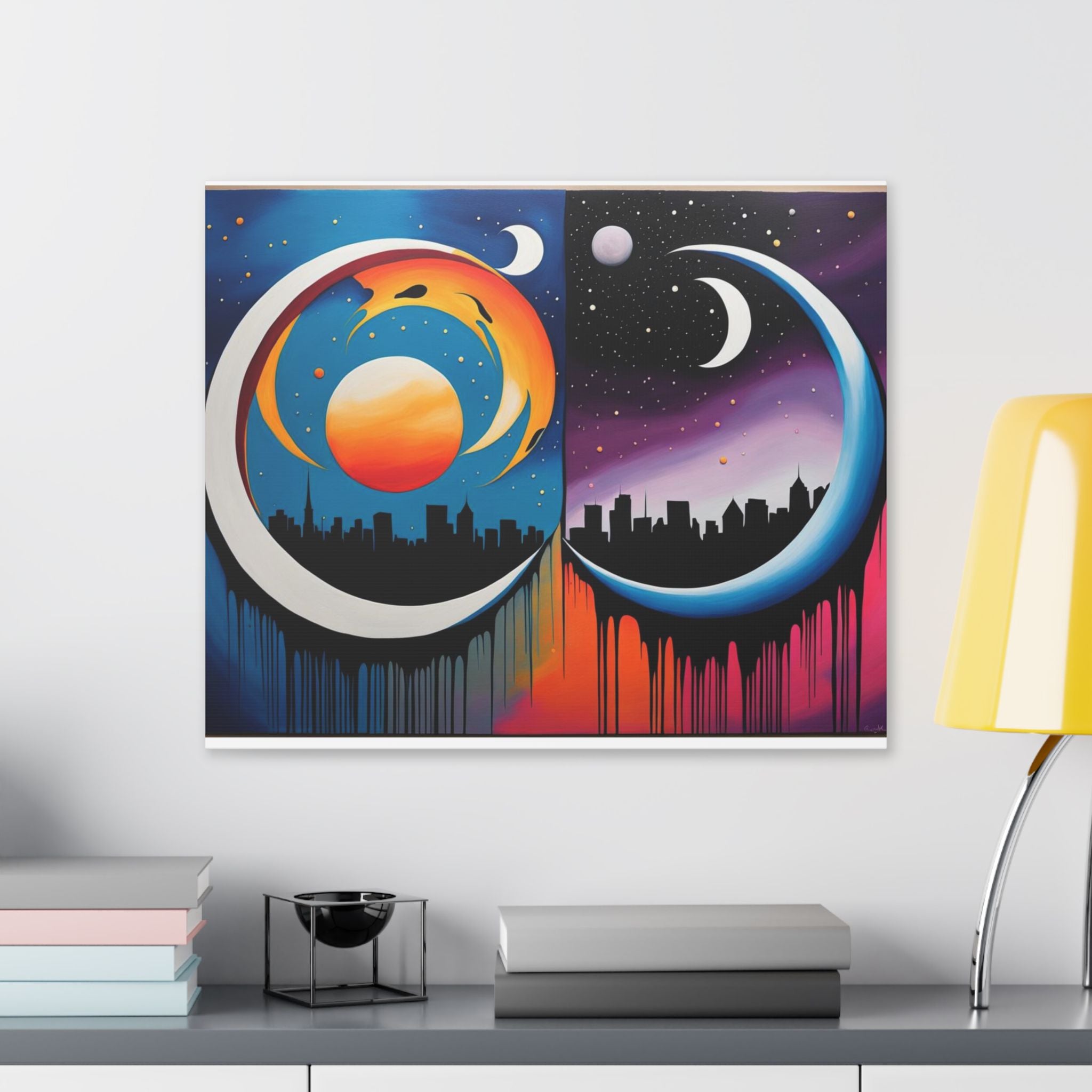 Dual Crescents Classic Stretched Canvas