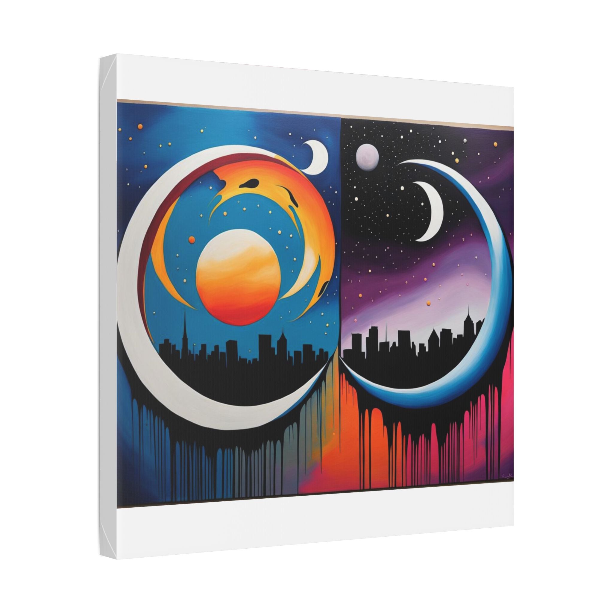 Dual Crescents Classic Stretched Canvas