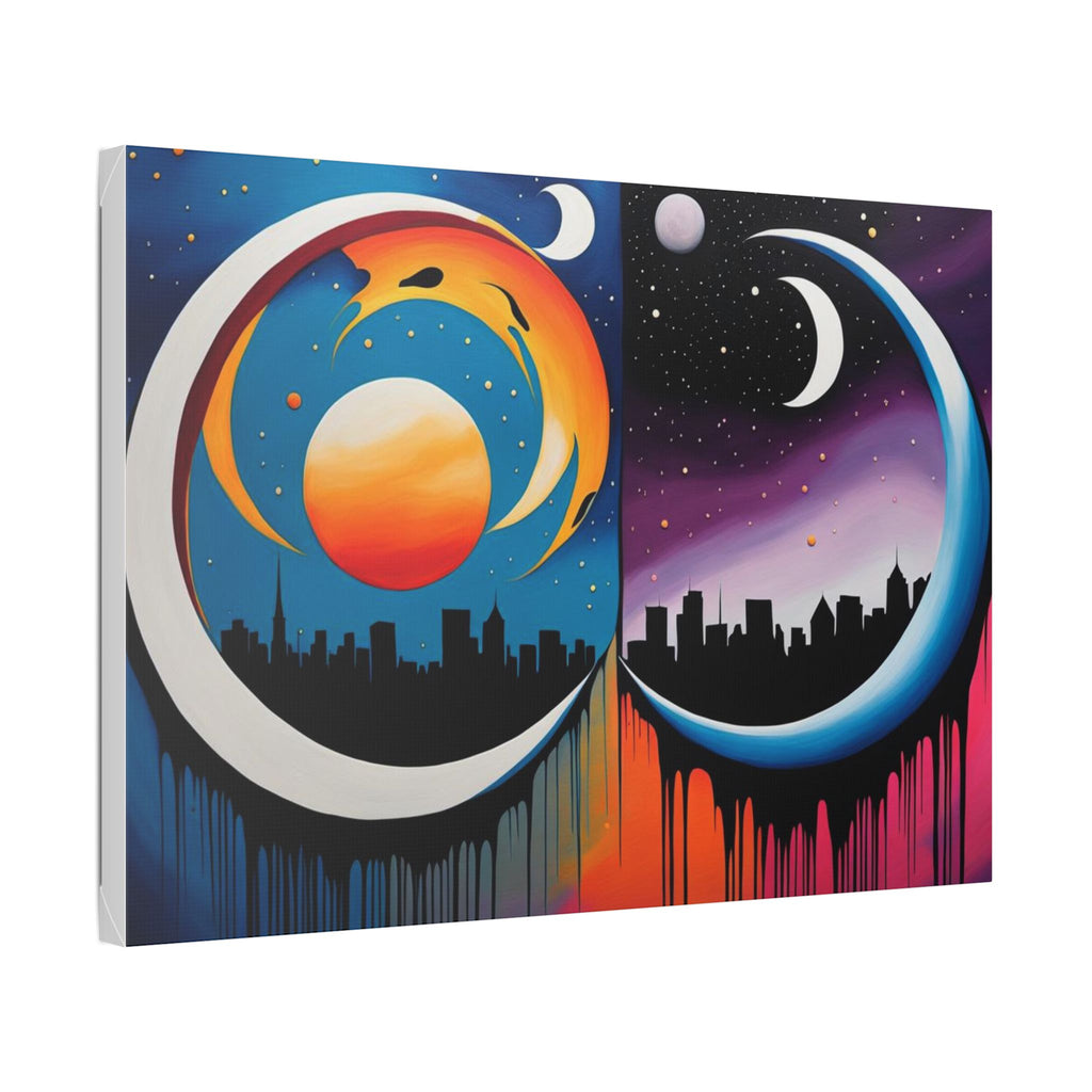 Dual Crescents Classic Stretched Canvas