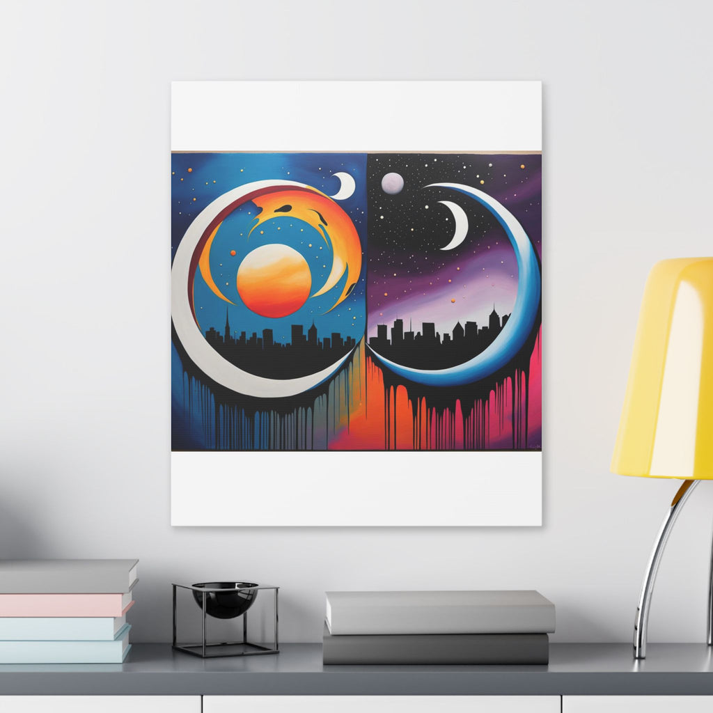 Dual Crescents Classic Stretched Canvas