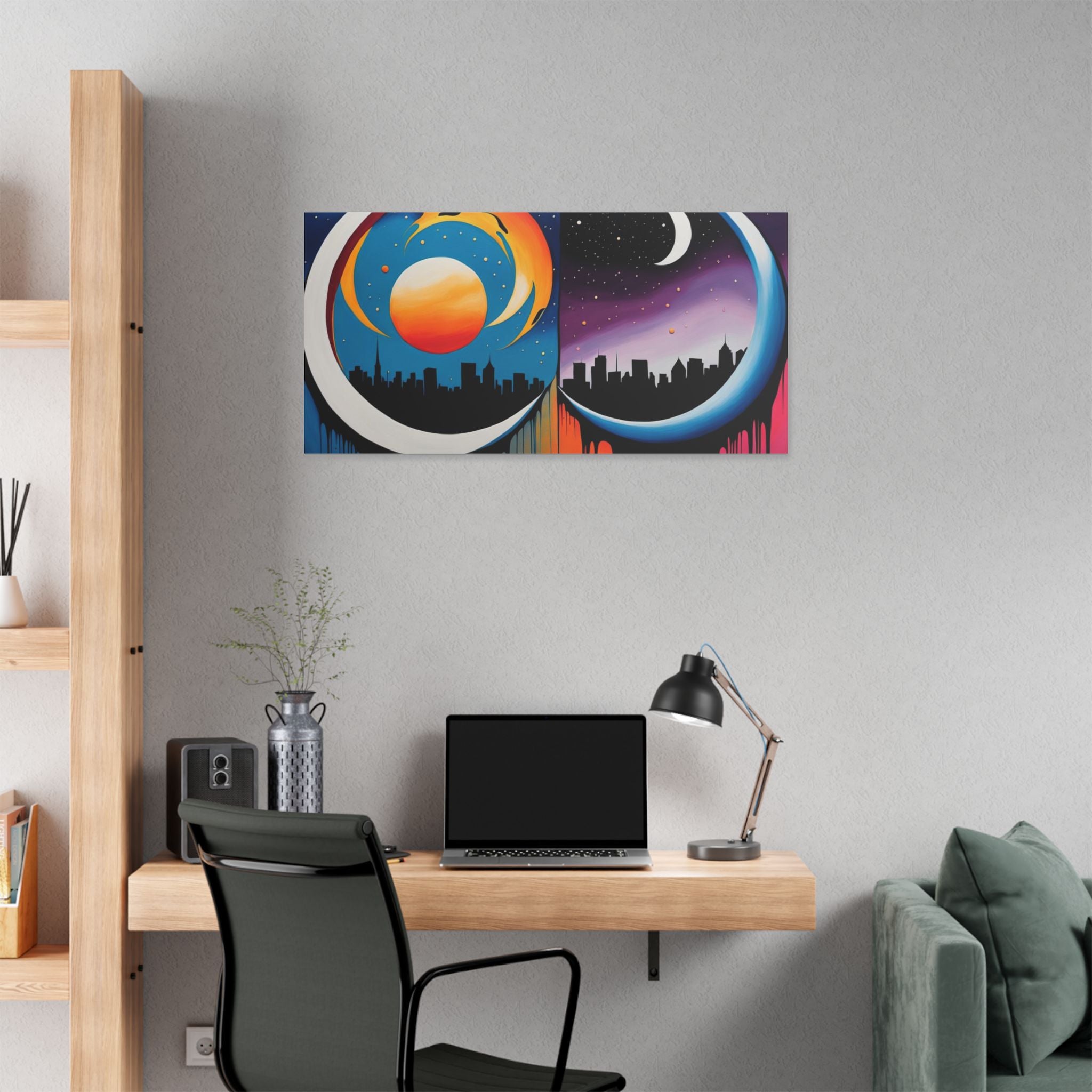 Dual Crescents Classic Stretched Canvas