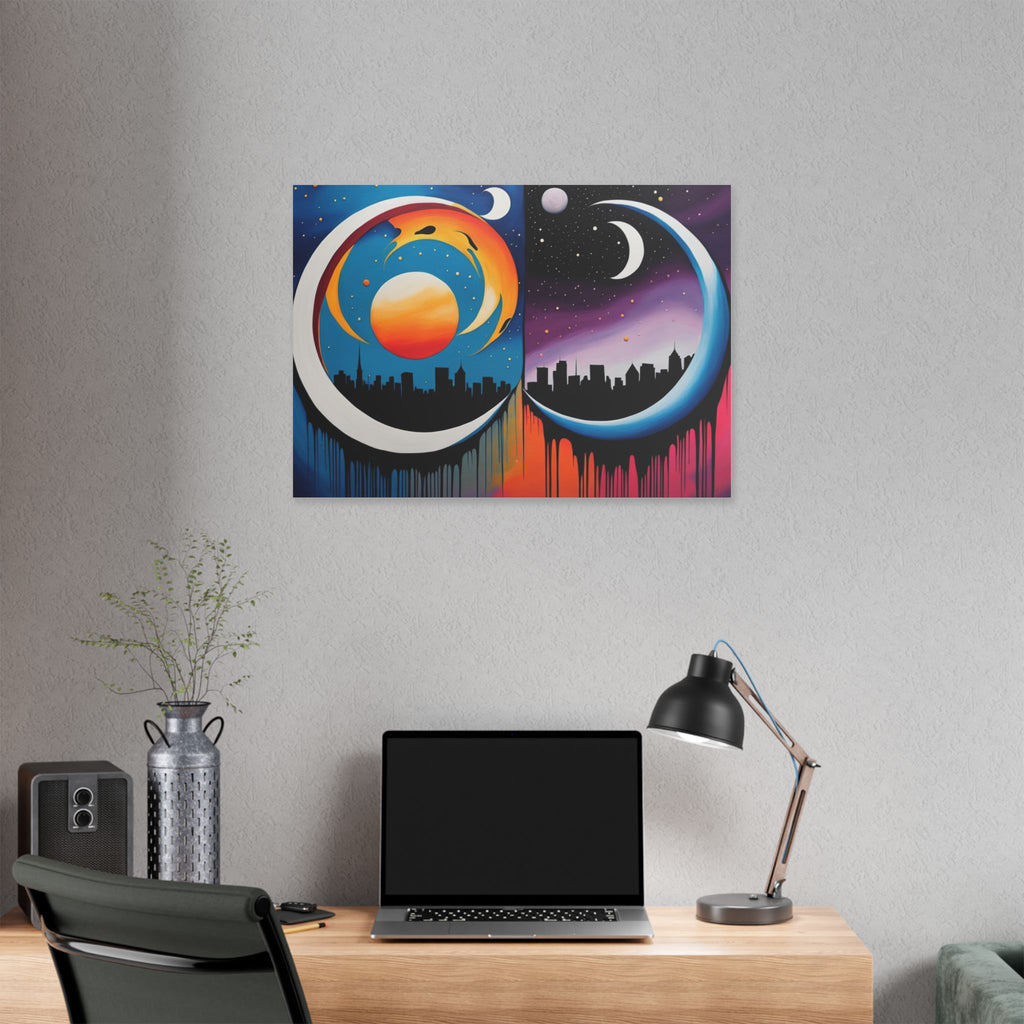 Dual Crescents Classic Stretched Canvas