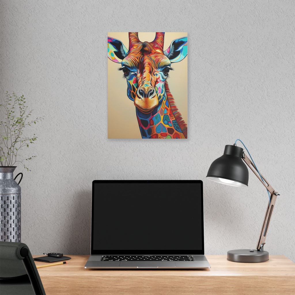 Colorful Giraffe Canvas Print — Vibrant Safari Wall Art