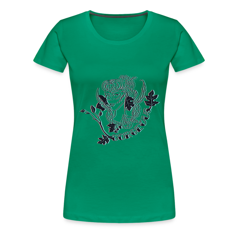 Gorgeous Masked Lady Graphic Tee - kelly green